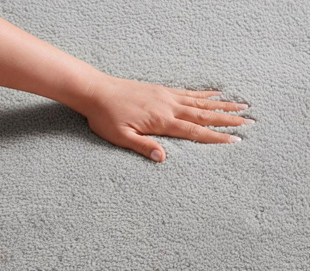 Teppich THE CARPET "Relax Scallop kuschelig & Super Soft", grau, B:160cm L:220cm, Polyester, Teppiche, Teppich, Anti-Rutsch Unterseite, Waschbar bis 30 Grad, Felloptik 2