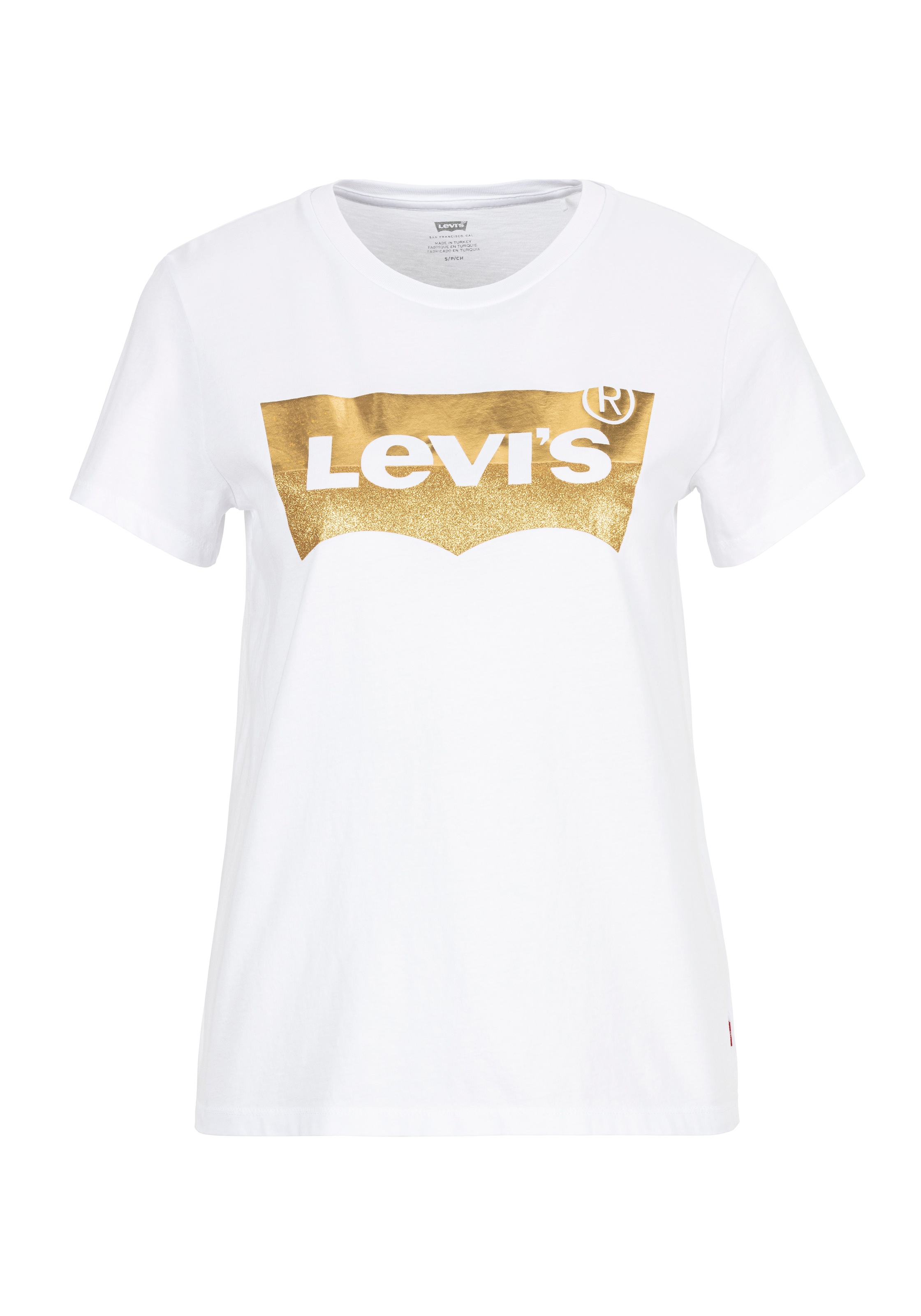 Levis Rundhalsshirt "THE PERFECT TEE", mit Logo im Metallic-Holo Print günstig online kaufen