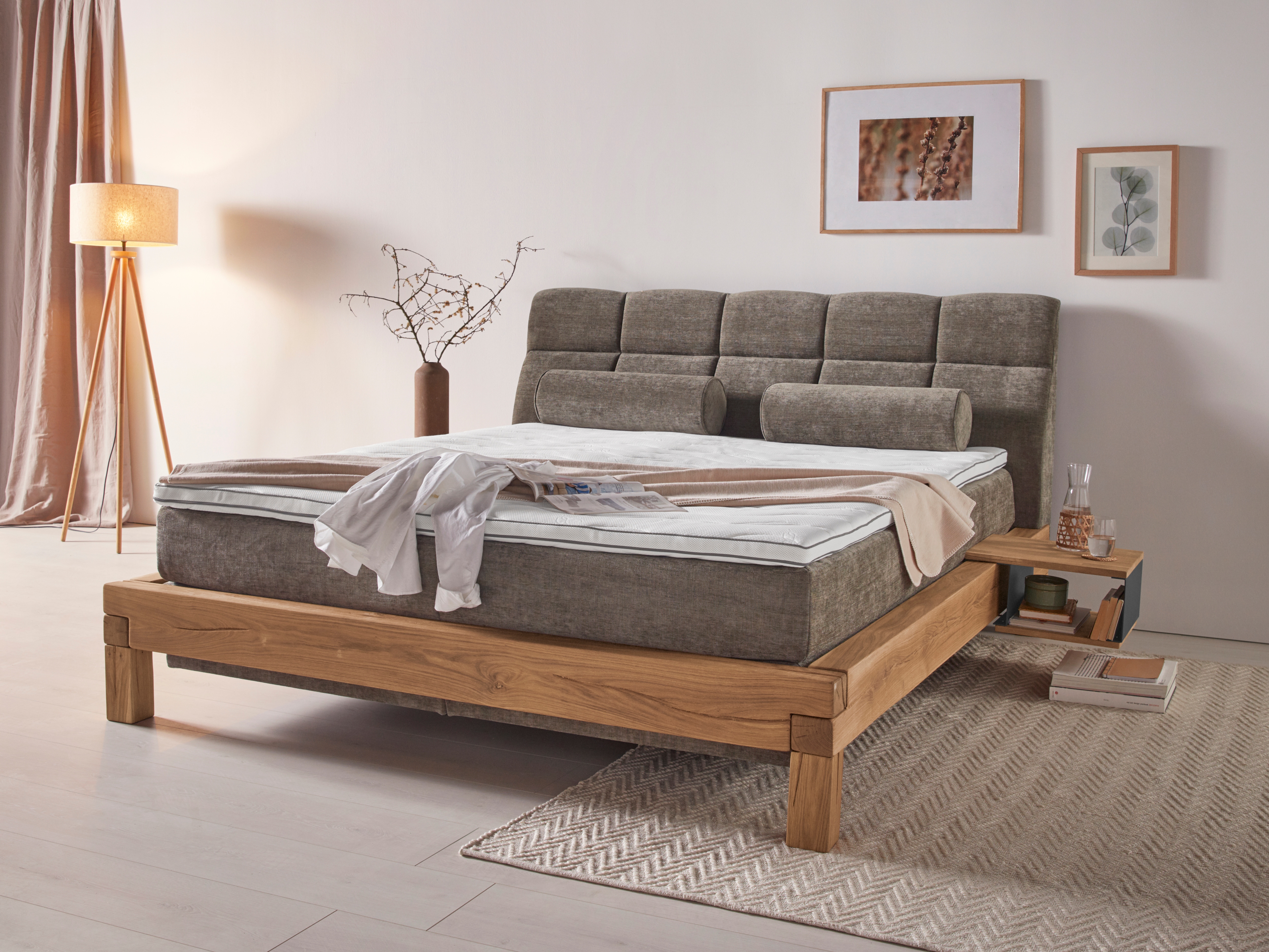 Home affaire 1100000002199 "Villads" Liegefläche: 180/200 cm, Inside-Boxspring-Unterbau, recycelte Stoffe