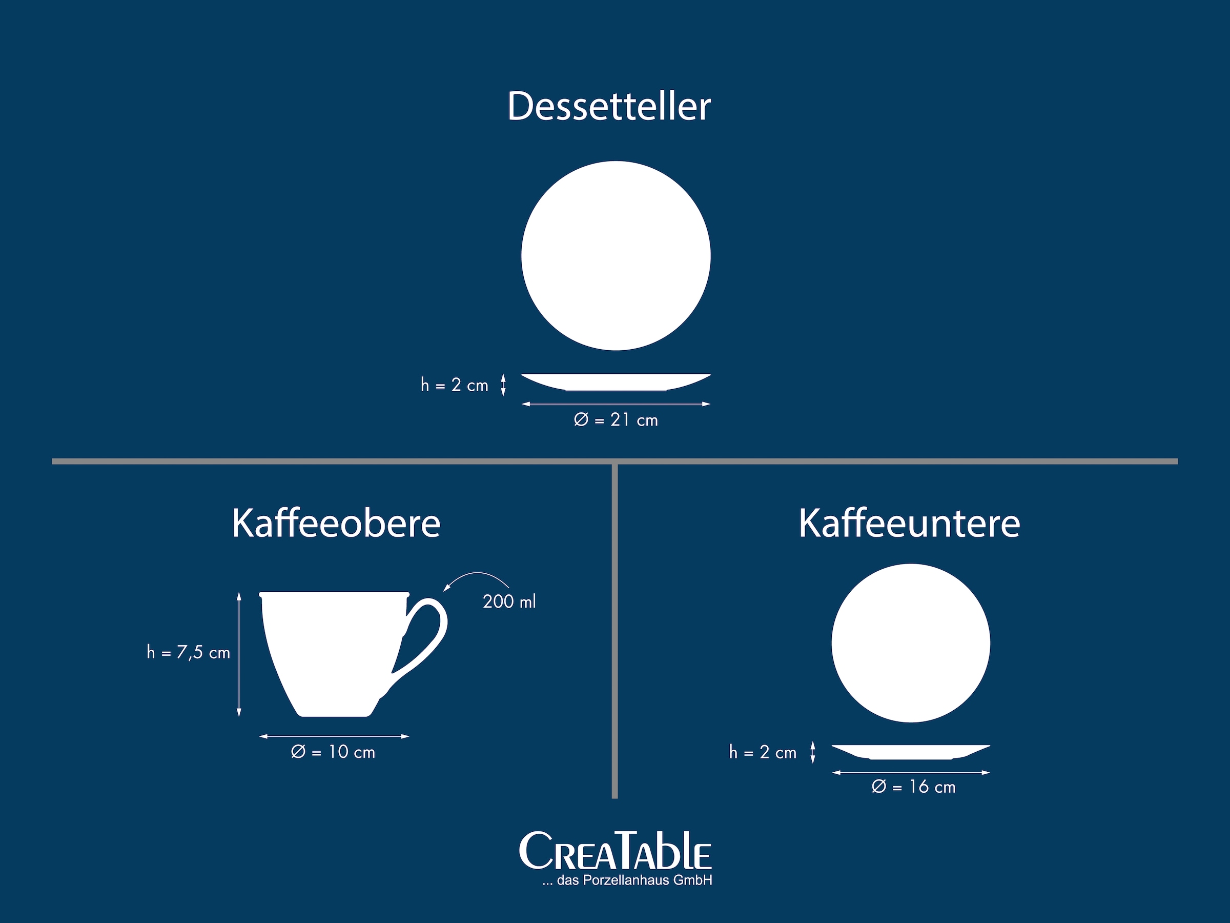 CreaTable Kaffeeservice »Valencia Gold, Kaffee-Service 18-tlg« Elegant, Goldrand