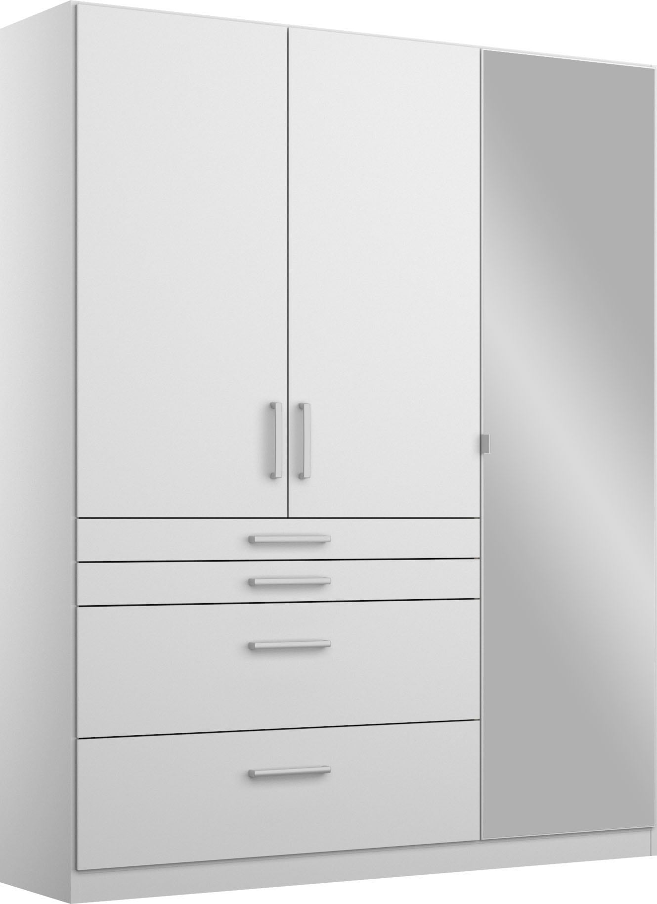 rauch Drehtürenschrank "Kleiderschrank Schrank Garderobe Garderobenschrank HOMBURG" mit Spiegel, oberer Schubkasten mit Einteilung MADE IN GERMANY
