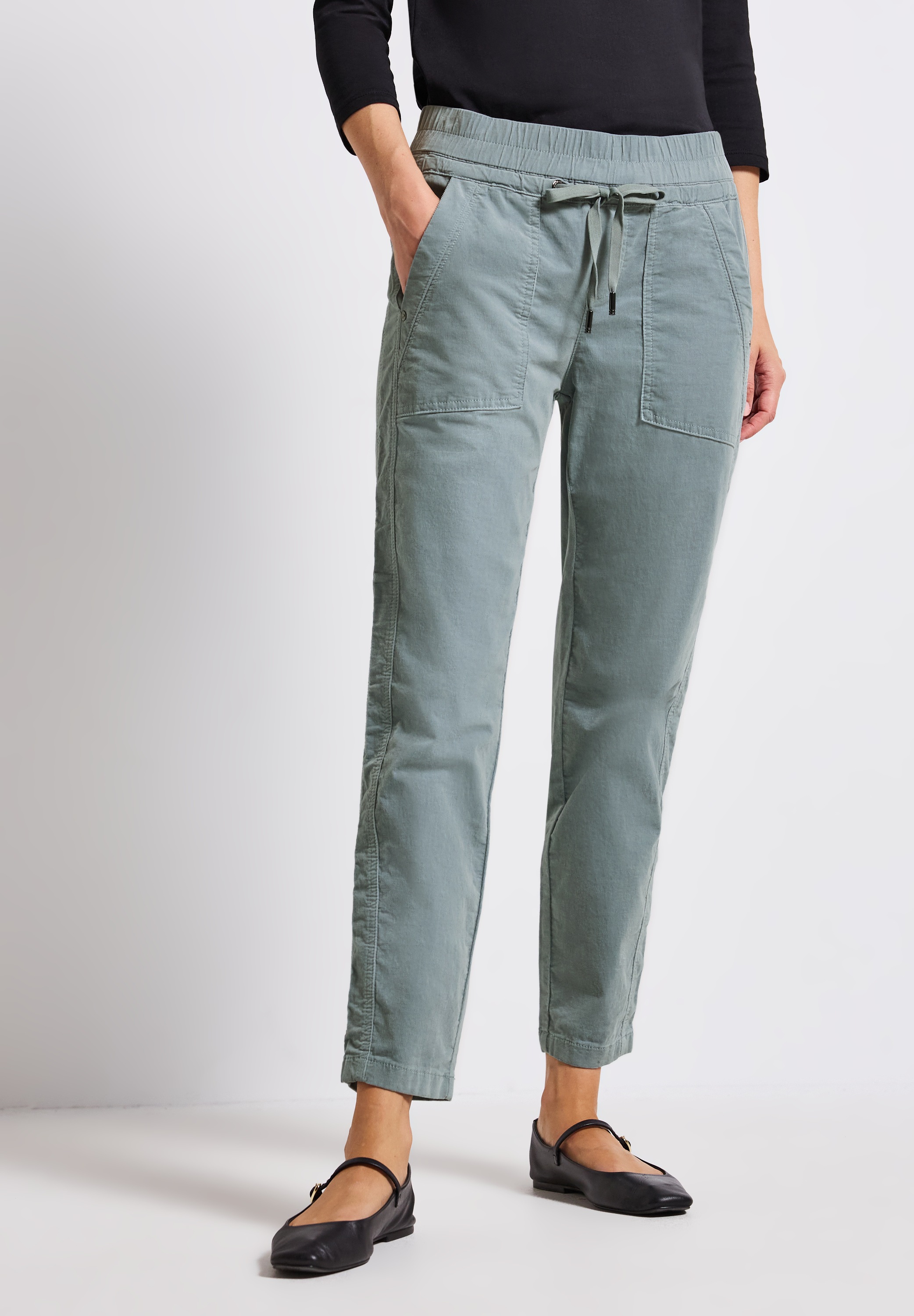 STREET ONE Cordhose, Middle Waist günstig online kaufen