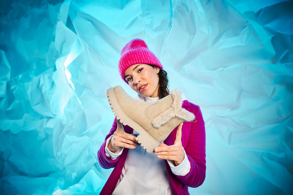 Rieker Winterstiefelette, Winterboots, Profilsohle, Blockabsatz, mit Innen-Reißverschluss