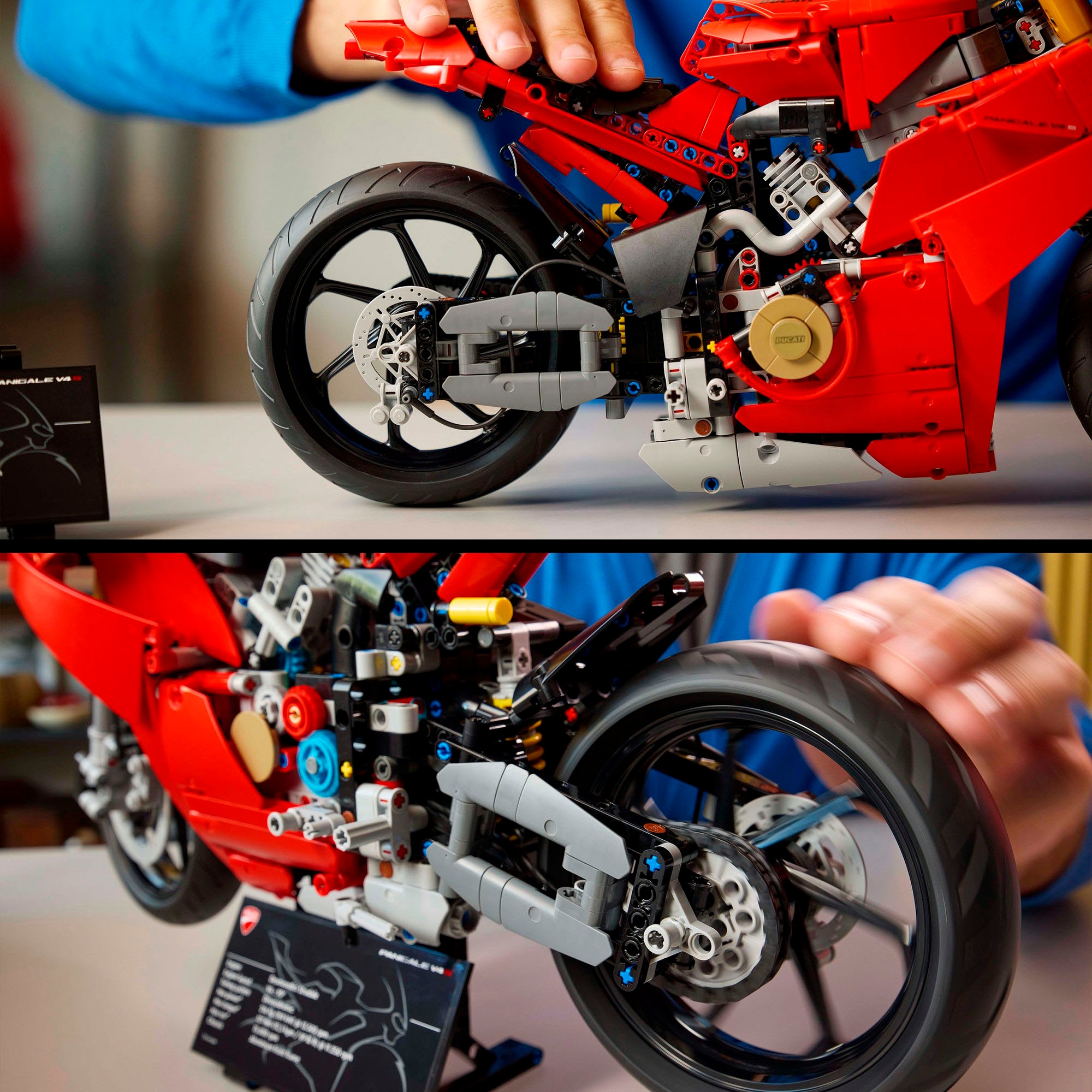 LEGO® Konstruktionsspielsteine »Ducati Panigale V4 S Motorrad (42202), LEGO Technic«, (1603 St.), Made in Europe