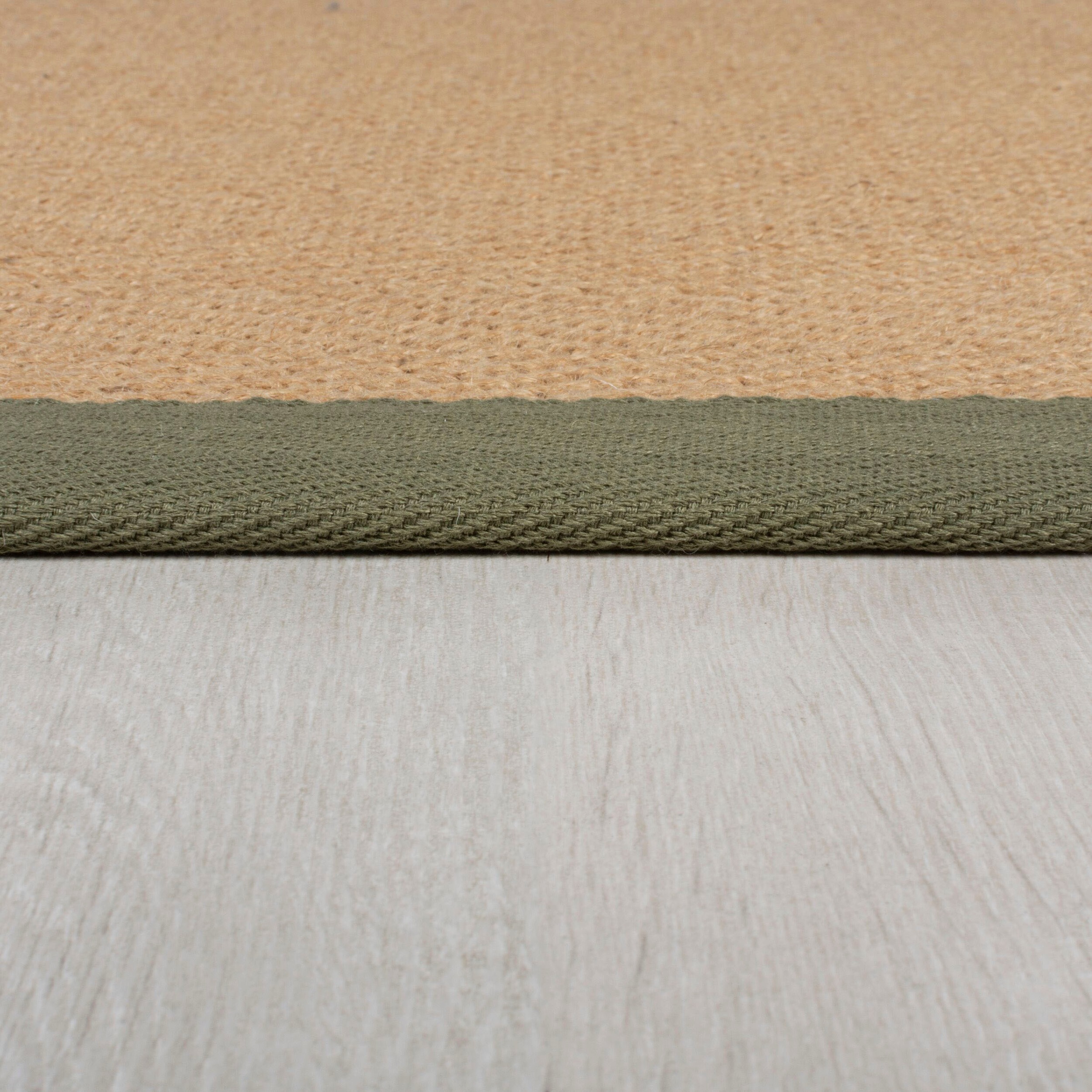 FLAIR RUGS Teppich »Kira mit Fischgrätmuster, aus Jute« rechteckig 3 mm Höhe mit Fischgrätmuster, aus Jute