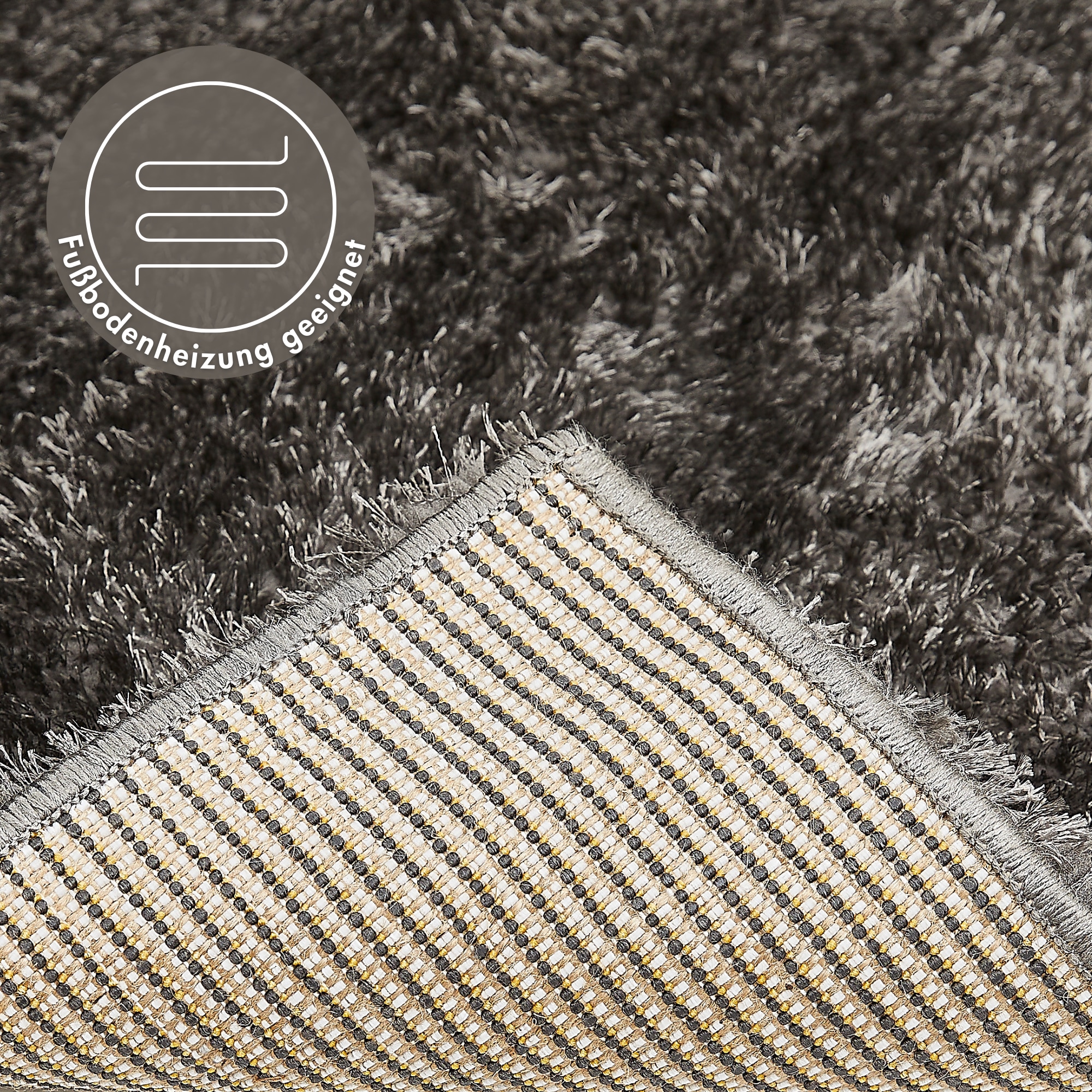 LUXOR living Hochflor-Teppich »Gela«, rechteckig, 45 mm Höhe, Uni Farben, weich und flauschig, ideal im Wohnzimmer & Schlafzimmer