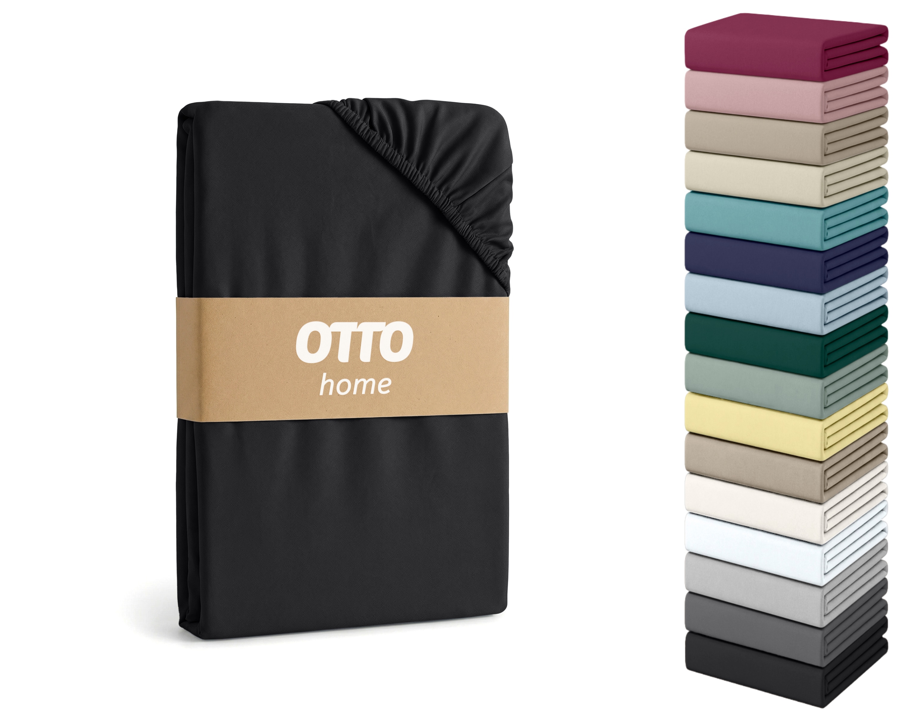 OTTO home Spannbettlaken "Cremona, Basic & Premium Qualität mit Elasthan" Bettlaken für Matratzen von 20-25 cm Höhe, 96% Baumwolle & 4% Elasthan