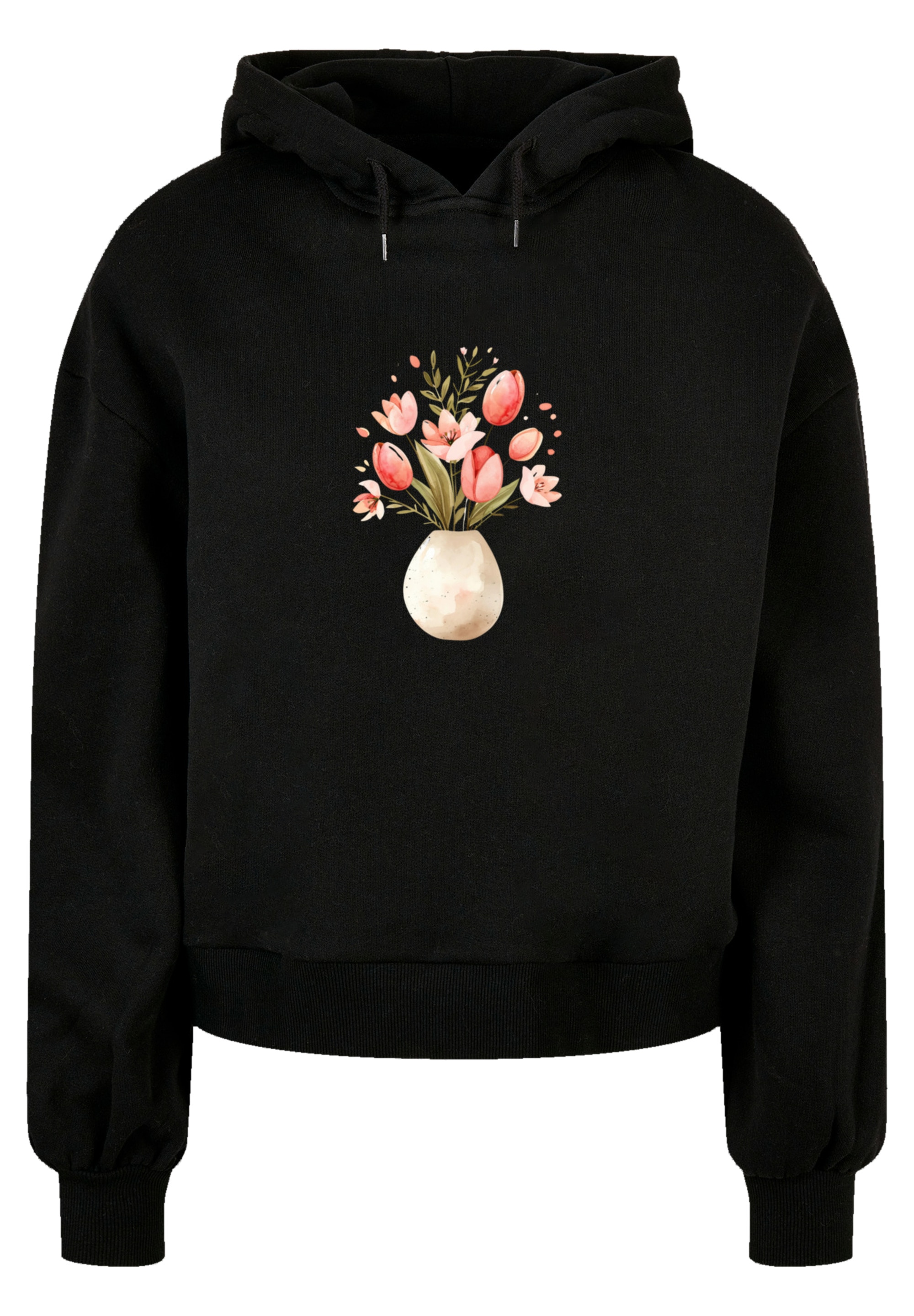 F4NT4STIC Sweatshirt »Rosa Frühlingsblumenstrauß in Vase«, Premium Qualität