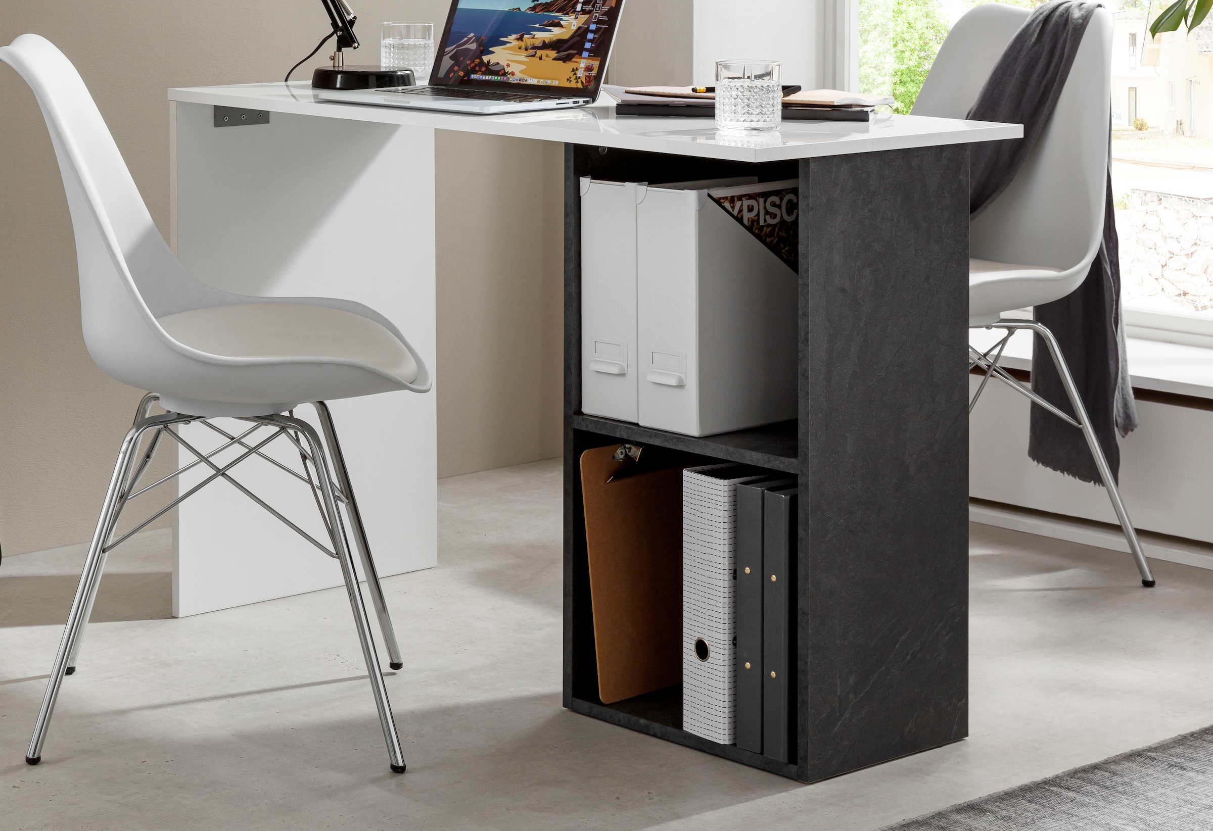 INOSIGN Schreibtisch »Conti«, Computertisch, modernes zweifarbiges Design, Breite 110 cm