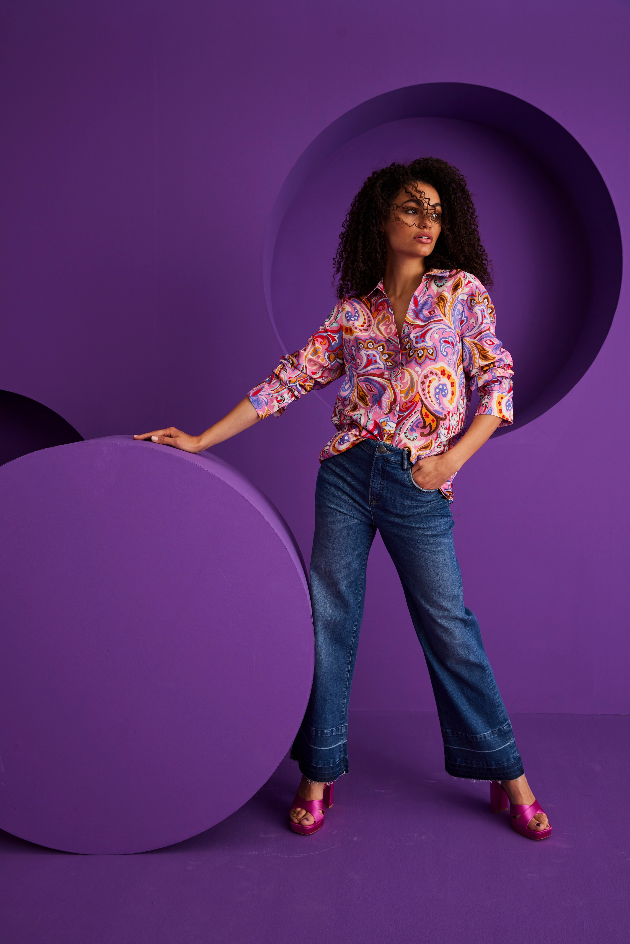 Aniston CASUAL Hemdbluse, graphische Paisley-Muster - jedes Teil Unikat | BAUR ein kaufen NEUE - KOLLEKTION online