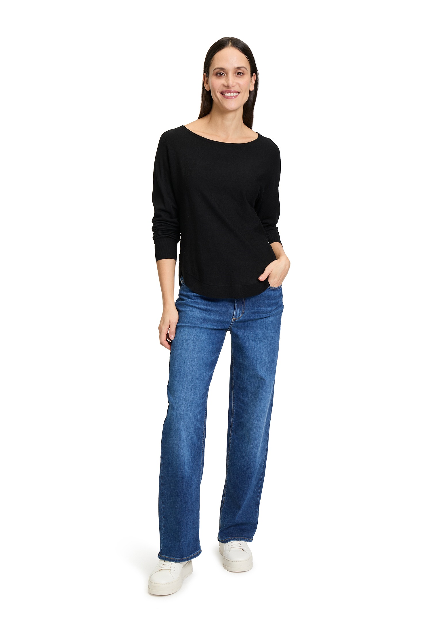 Betty&Co Strickpullover »Betty & Co Feinstrickpullover mit U-Boot-Ausschnitt«, (1 tlg.), Schlitz