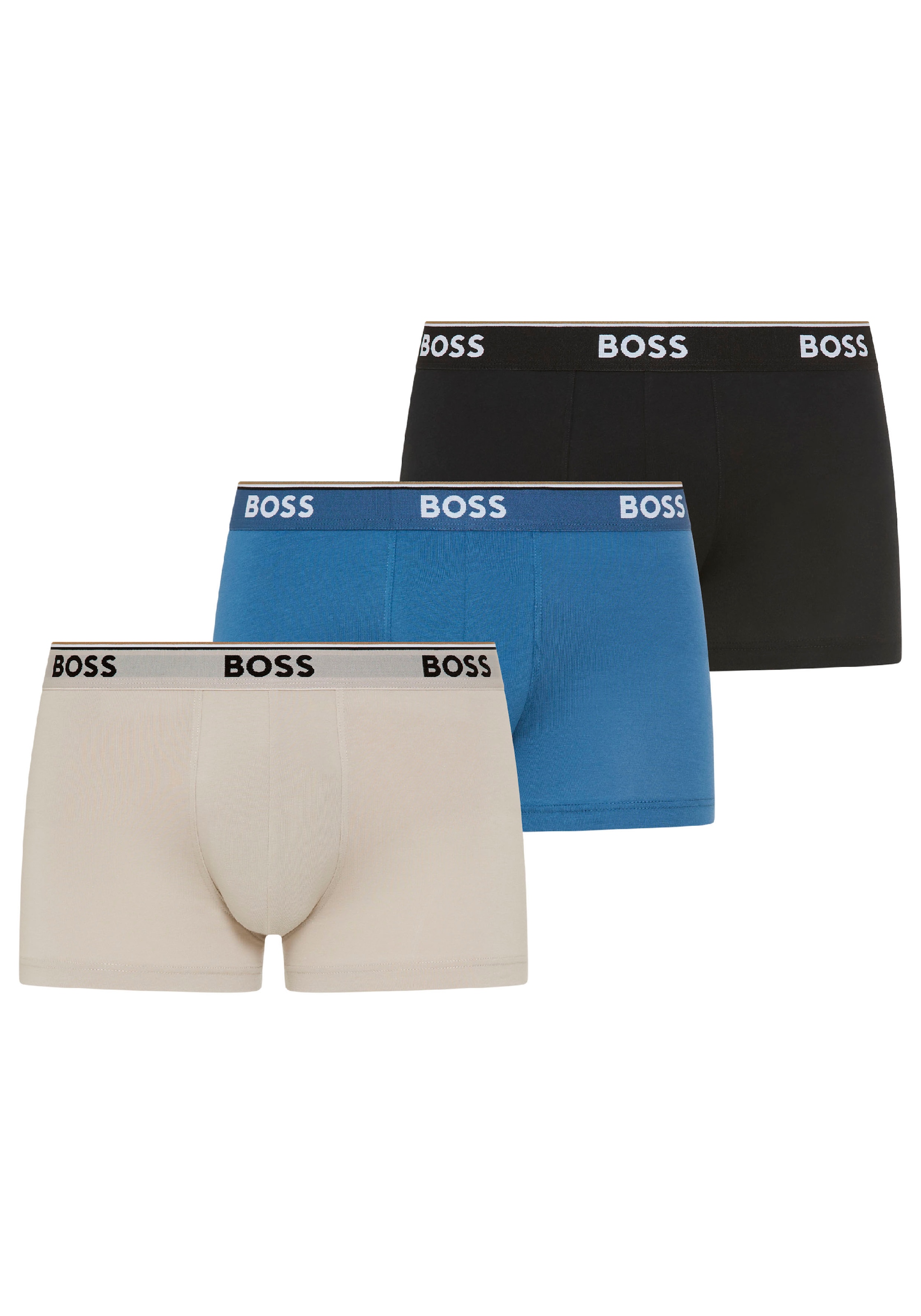 BOSS Trunk Packung, 3 Stk. aus Stretch-Baumwolle mit Logo-Bund, mittlere Bu günstig online kaufen