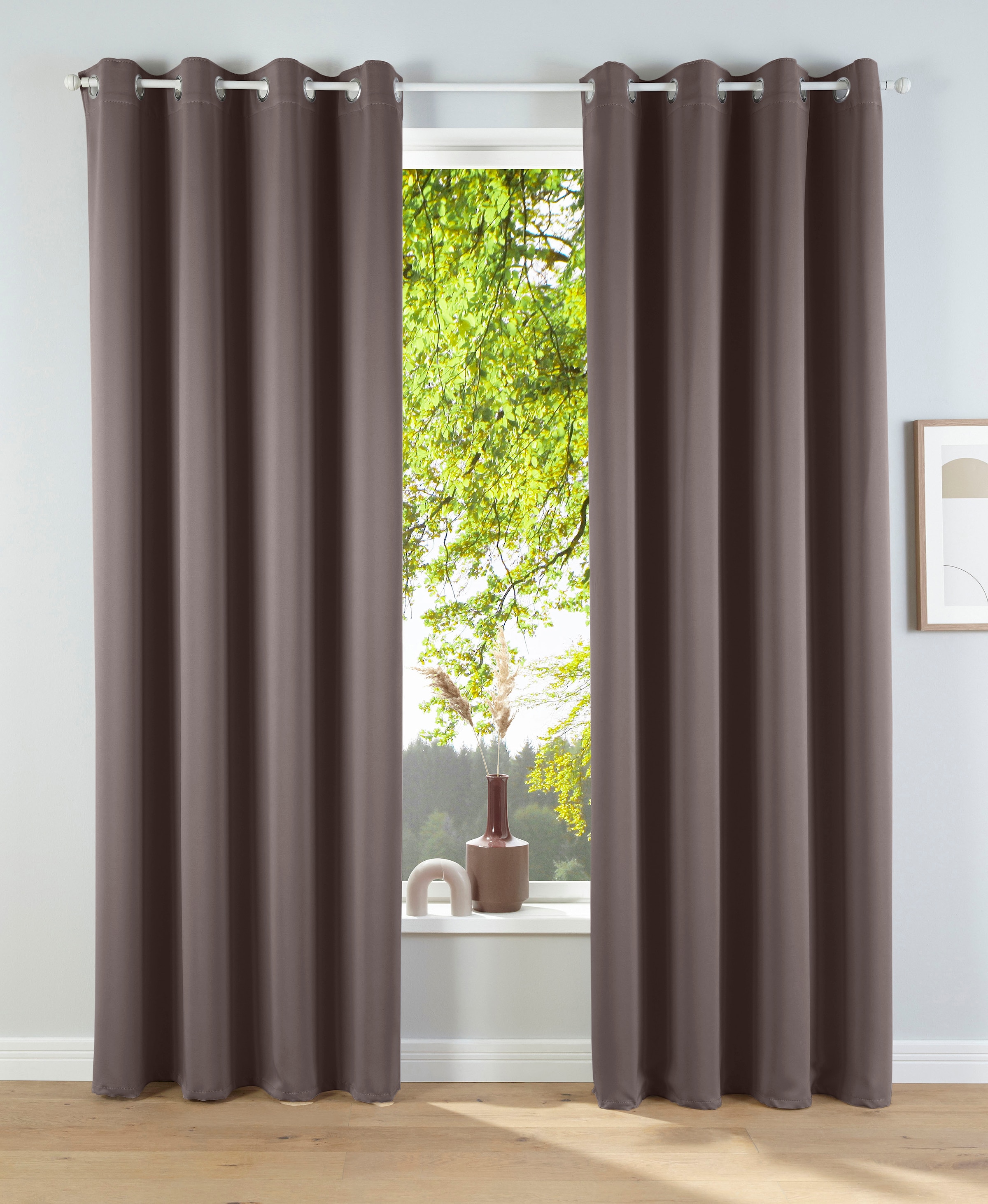 my home Verdunkelungsvorhang "Solana" Ösen 2 Stk. tlg. 2-er Set, Breite 140 günstig online kaufen