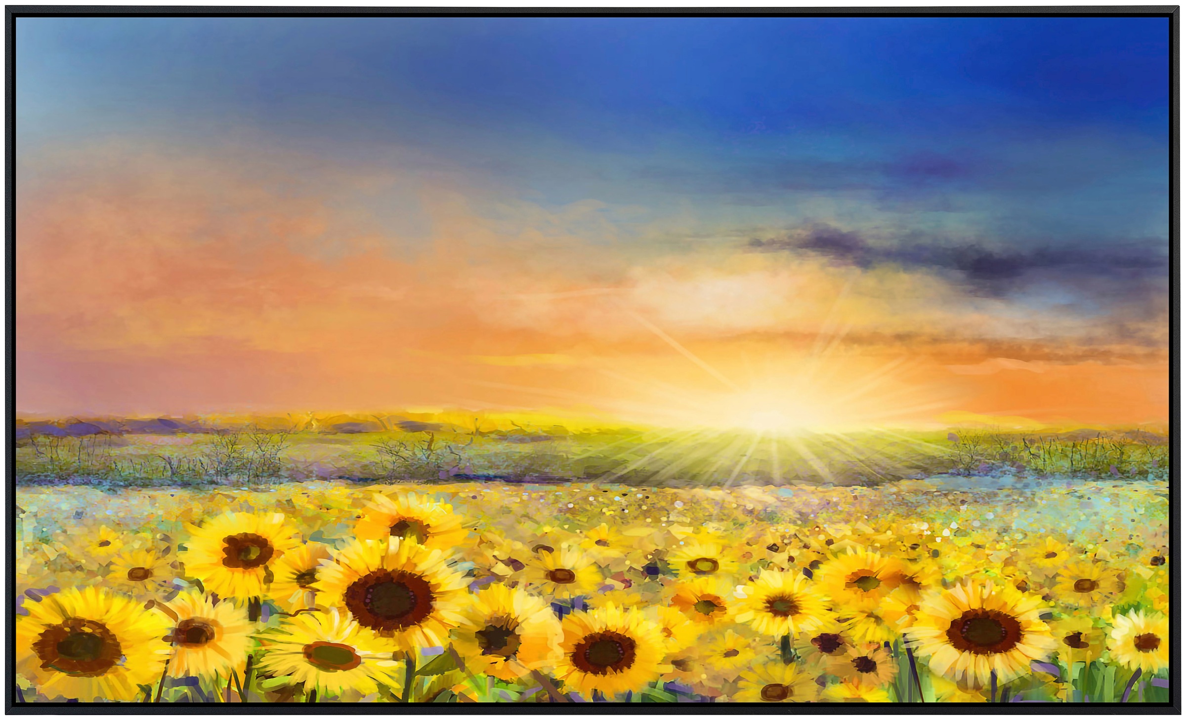 Papermoon Infrarotheizung »Sonnenblumen malen«, sehr angenehme Strahlungswärme