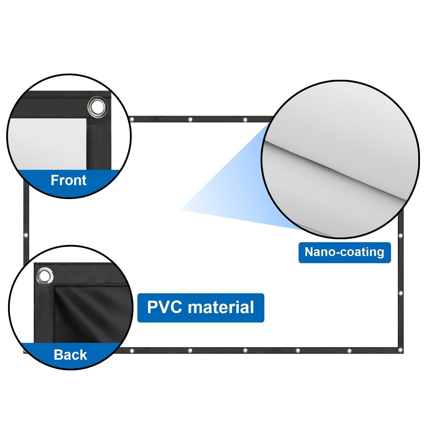 LA VAGUE Faltrahmenleinwand »Screen 16/9 120 Zoll Weiß/Schwarz LV-STA120FP PRO«