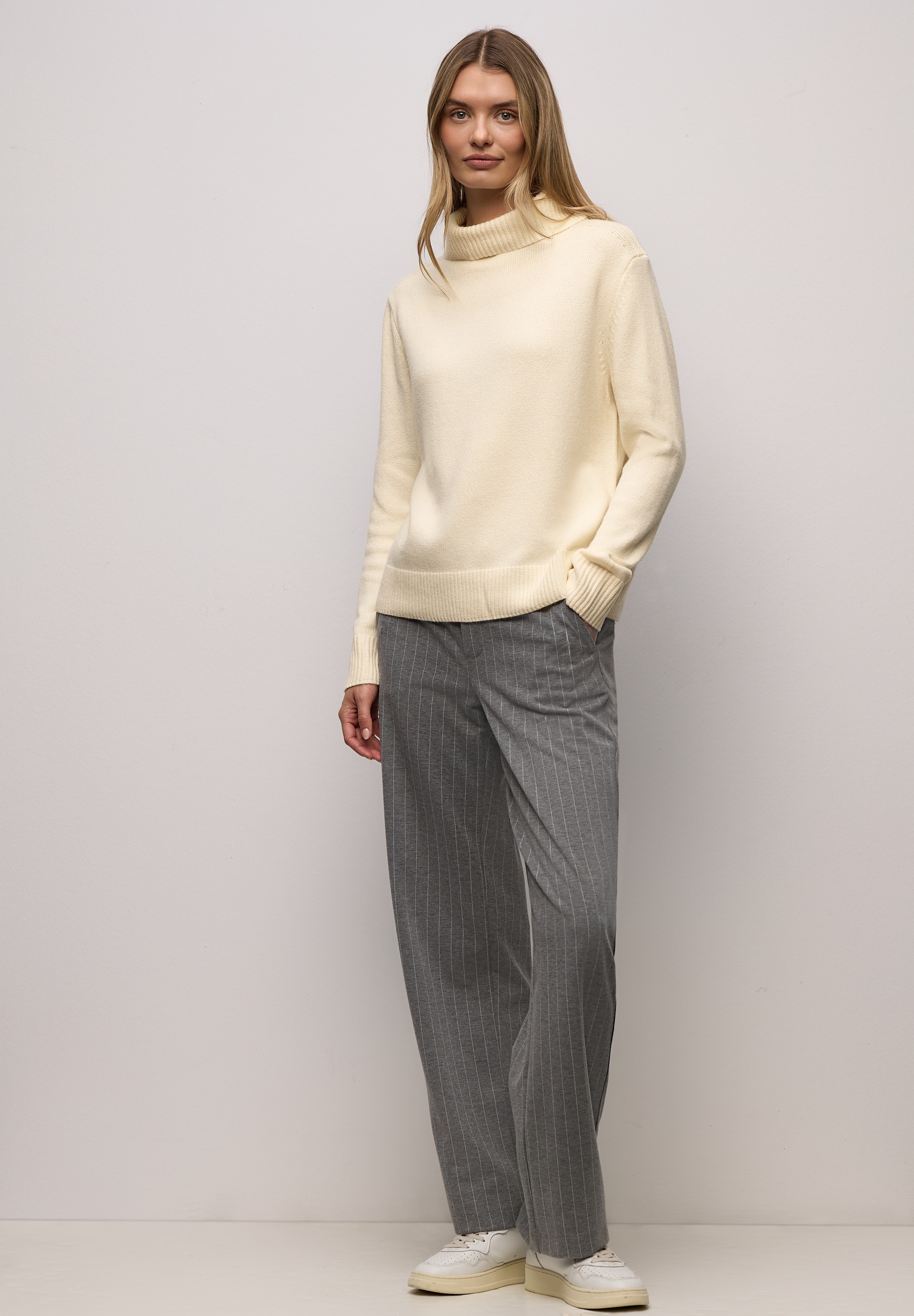 STREET ONE Rollkragenpullover Grobstrick