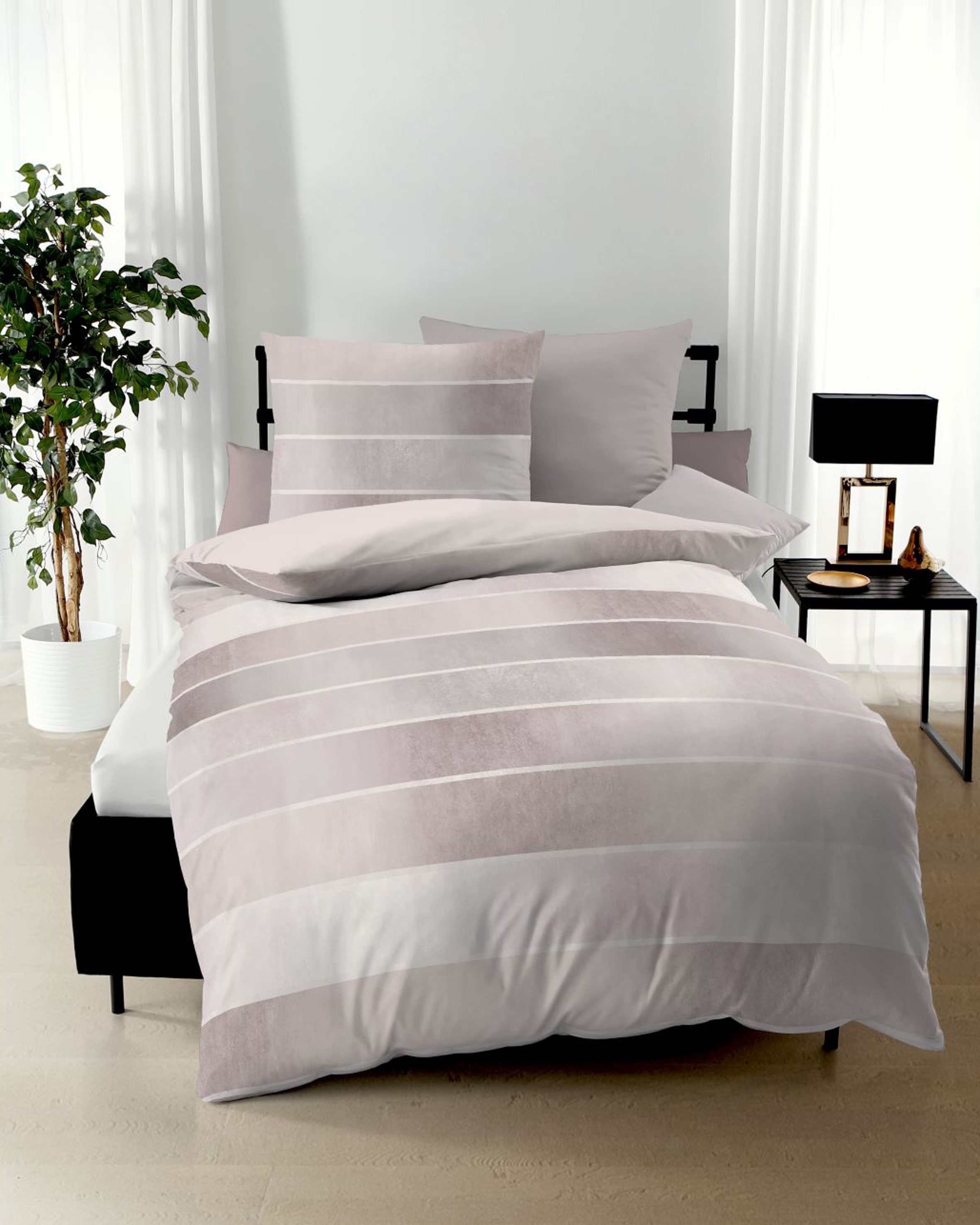 Kaeppel Wendebettwäsche "Timeless" 3 Stk. tlg. mit breiten Streifen günstig online kaufen