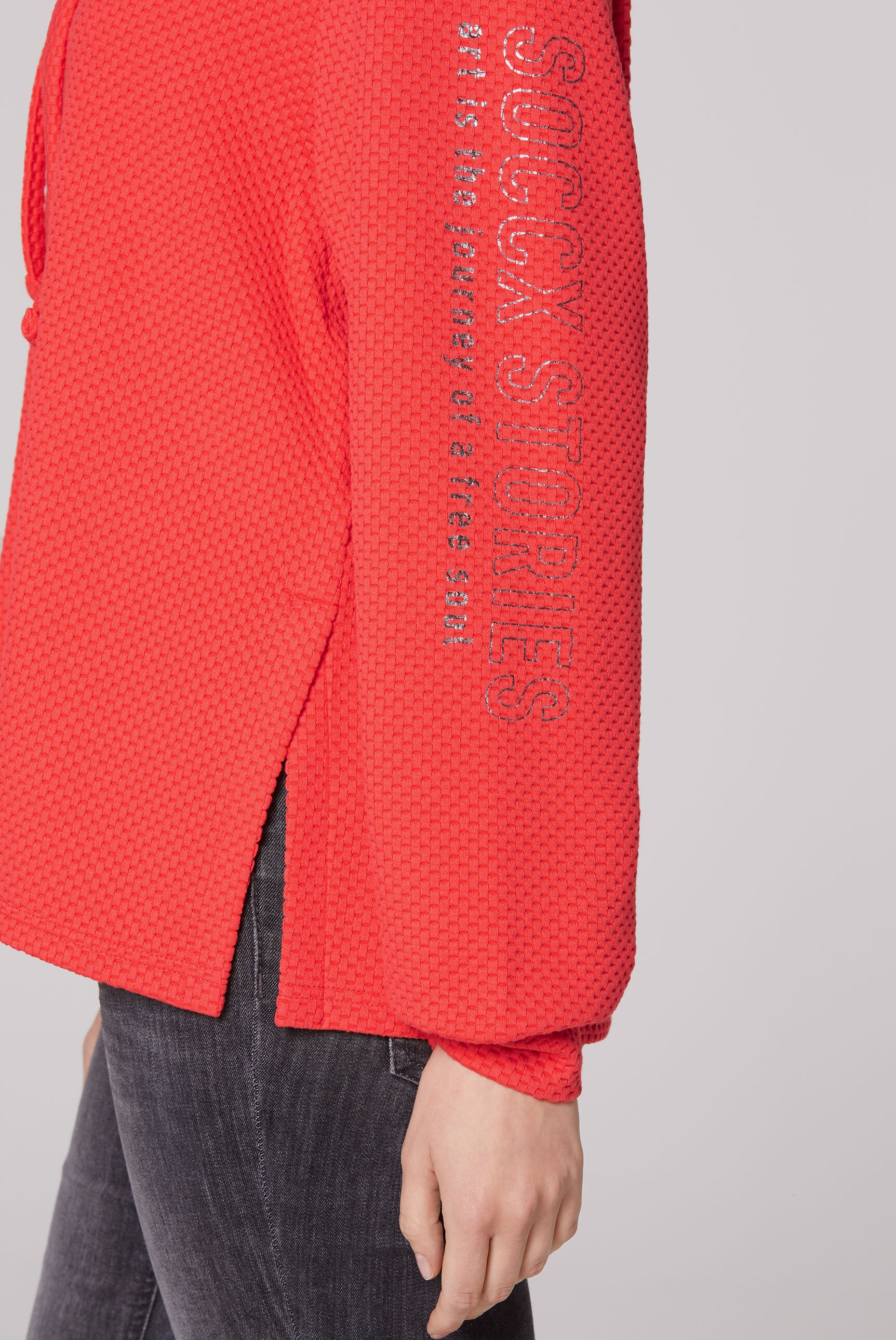 SOCCX Kapuzensweatshirt, mit Seitenschlitze