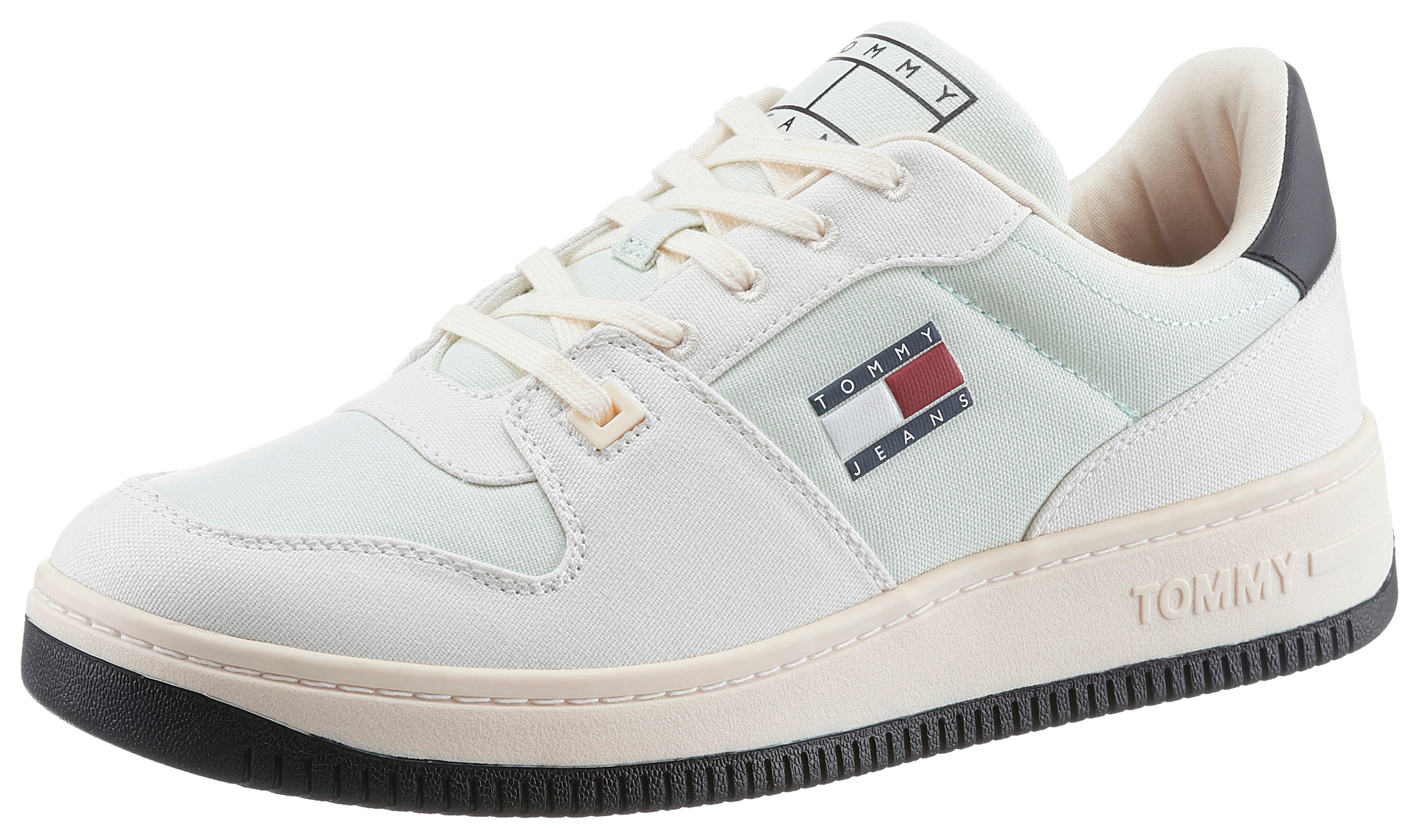 Tommy Jeans Sneaker »TOMMY JEANS BASKET CANVAS« mit seitlicher Logoflag
