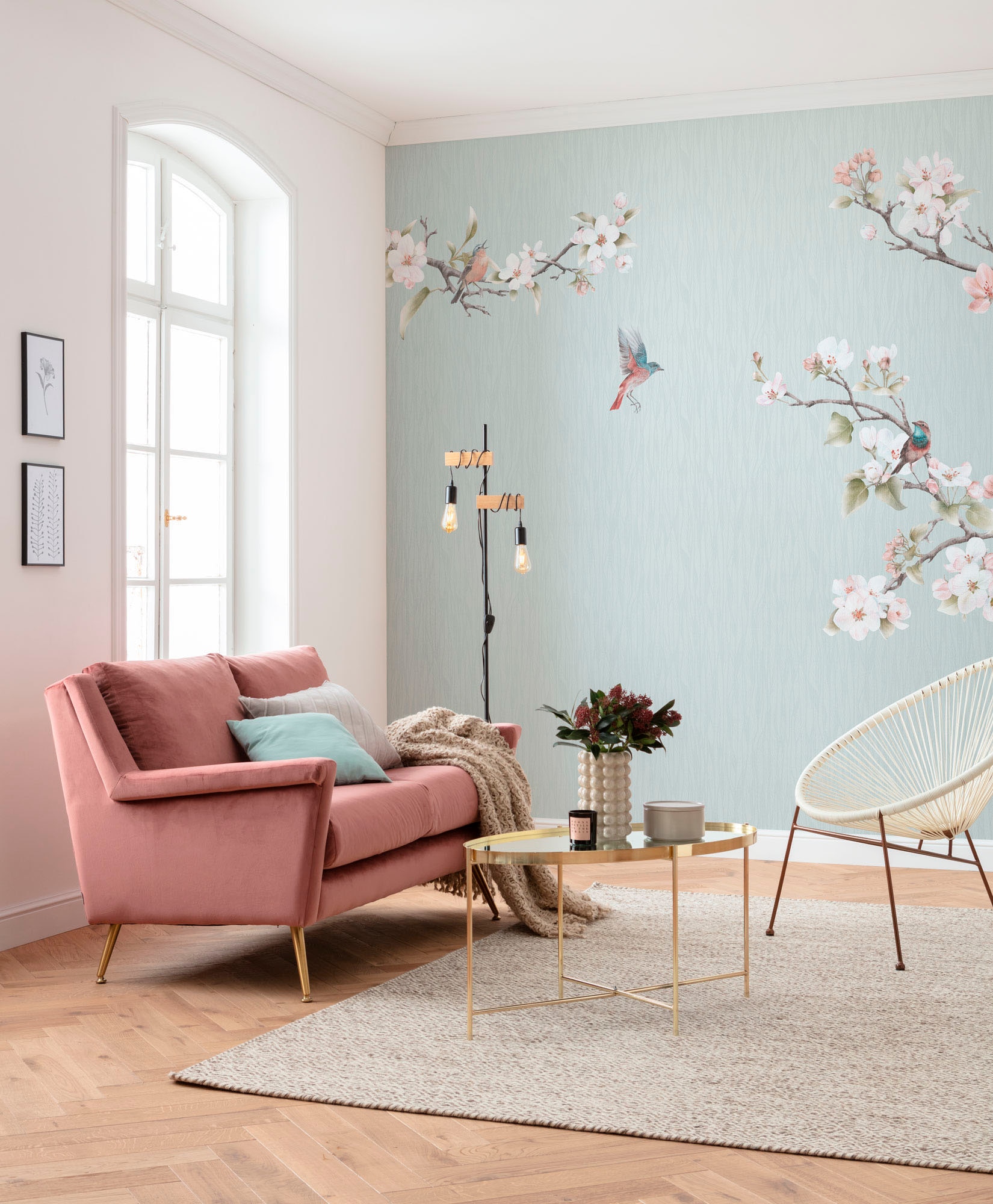 Komar "Digitaldruck Vlies - Apple Blossom - Größe 300 x 250 cm" bedruckt glatt Wohnzimmer, Schlafzimmer