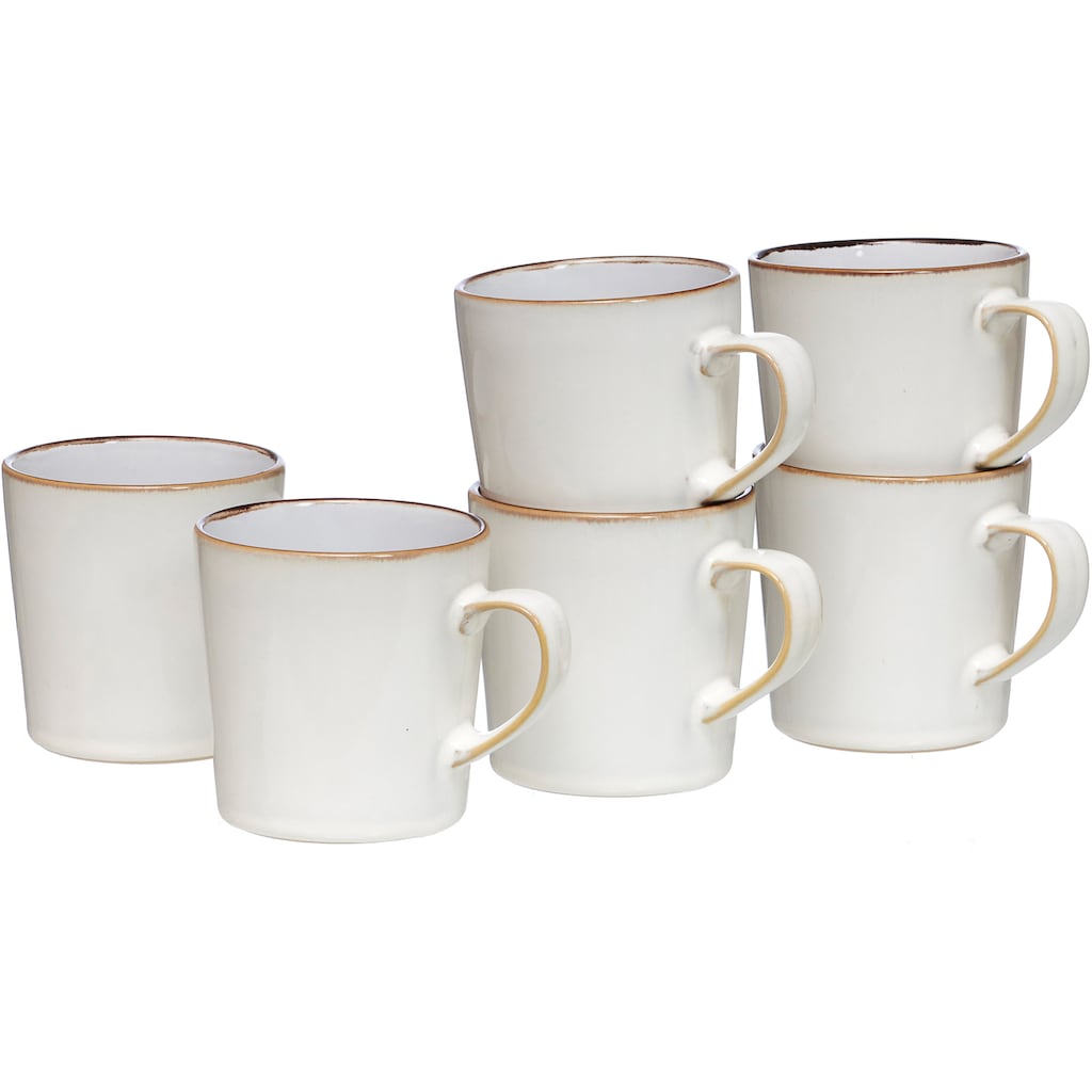 Ritzenhoff & Breker Becher »Kaffeebecher-Set Visby 6tlg, Weiß«, (Set, 6 tlg., Das Set besteht aus 6 Kaffeebechern)