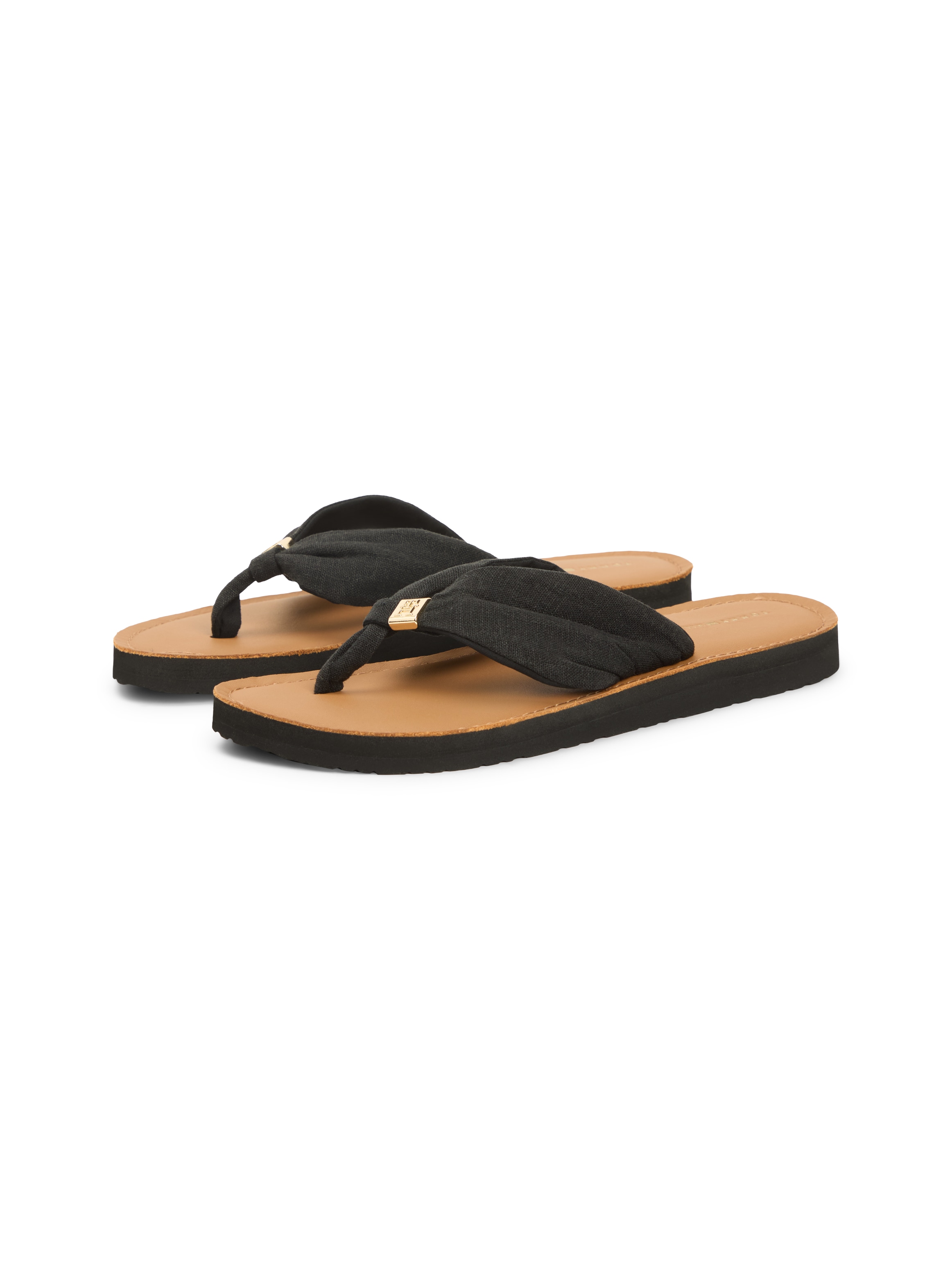 Tommy Hilfiger Zehentrenner "TH LTR FOOTBED SUMMER SANDAL" Sommerschuh, Str günstig online kaufen