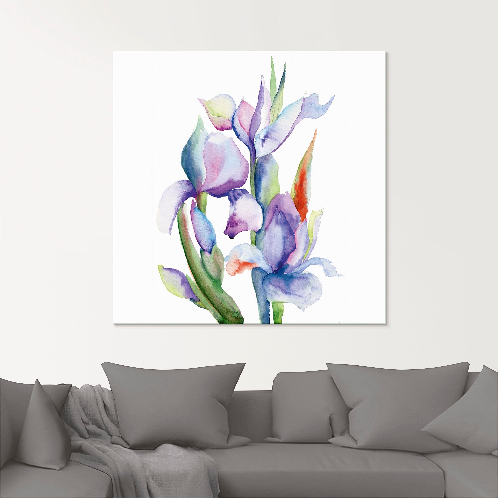 Artland Glasbild »Iris«, Blumen, (1 St.), in verschiedenen Größen