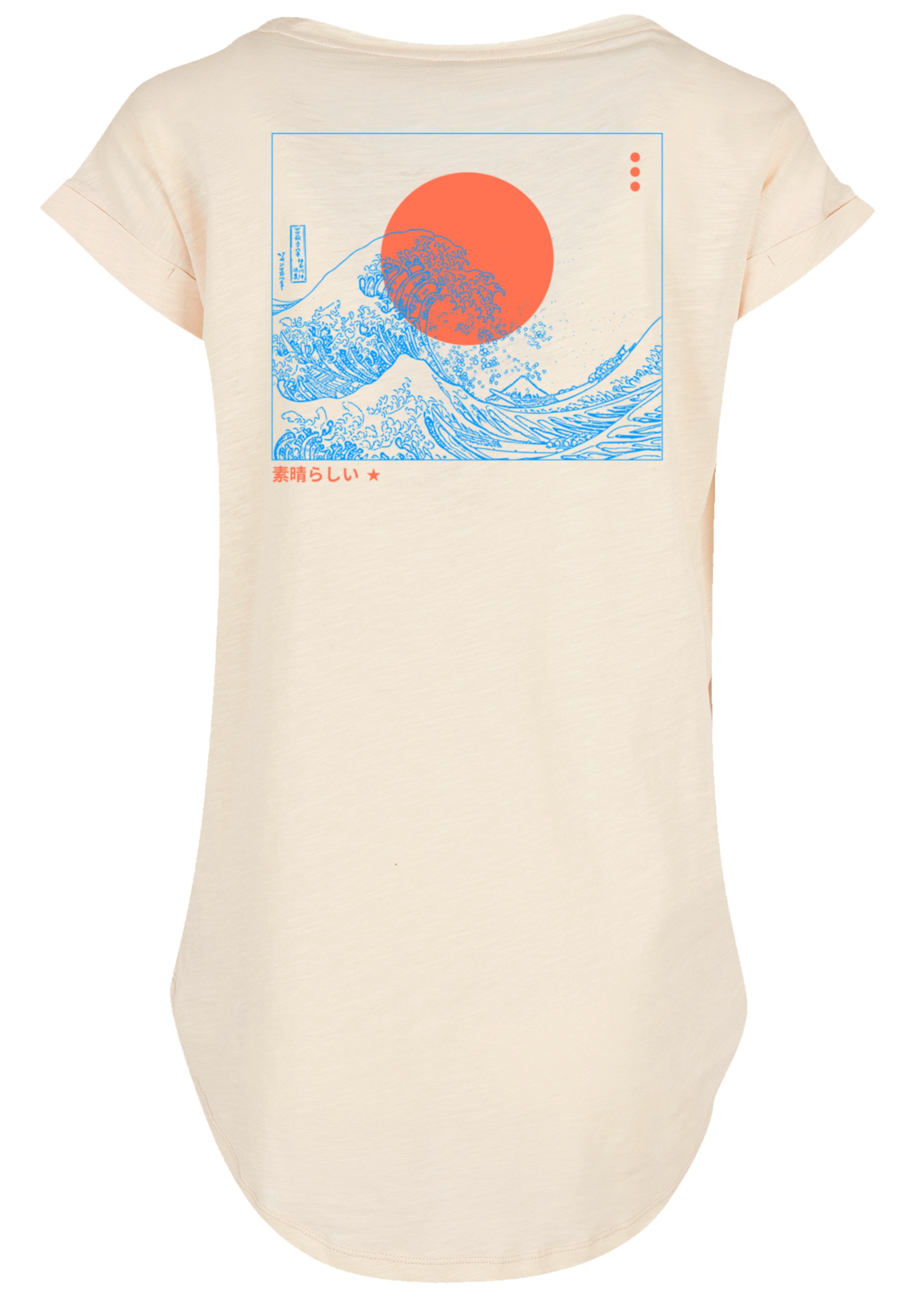 F4NT4STIC T-Shirt »Kanagawa Wave Blue V2«, Premium Qualität