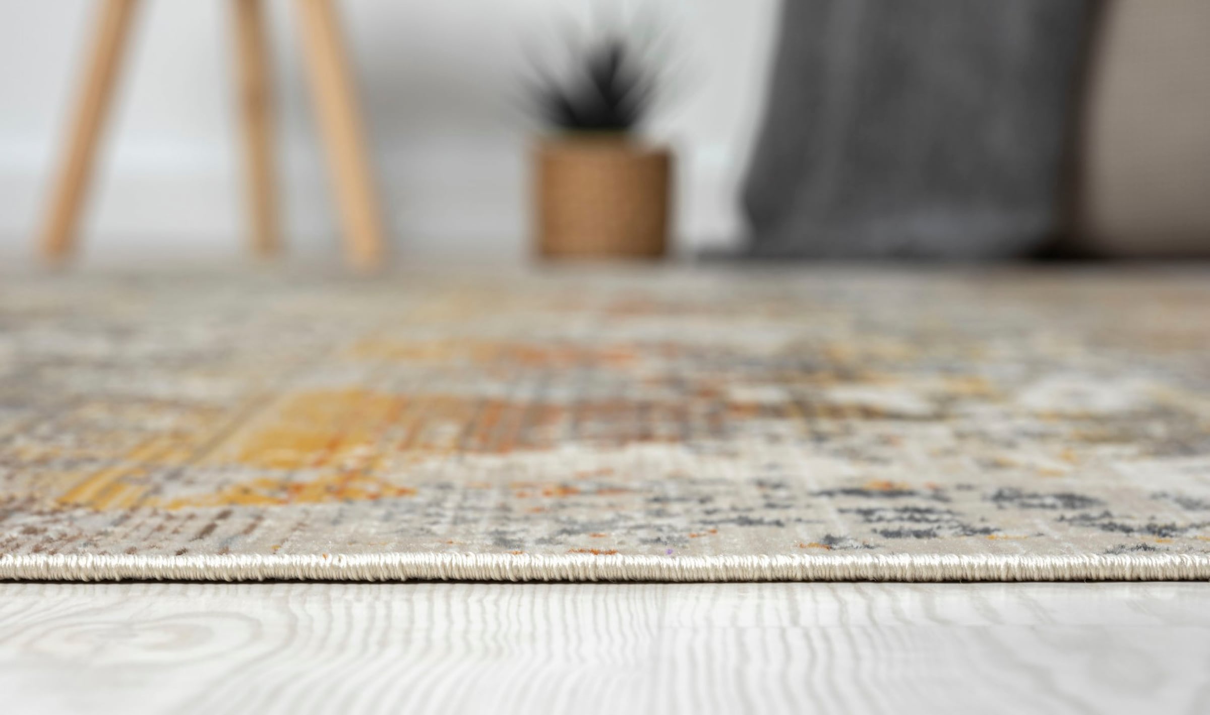 Myflair Möbel & Accessoires Teppich »Aurora 2«, rechteckig, 2 mm Höhe, Flachgewebe, im modernem Used Look, superflach, weich durch Microfaser