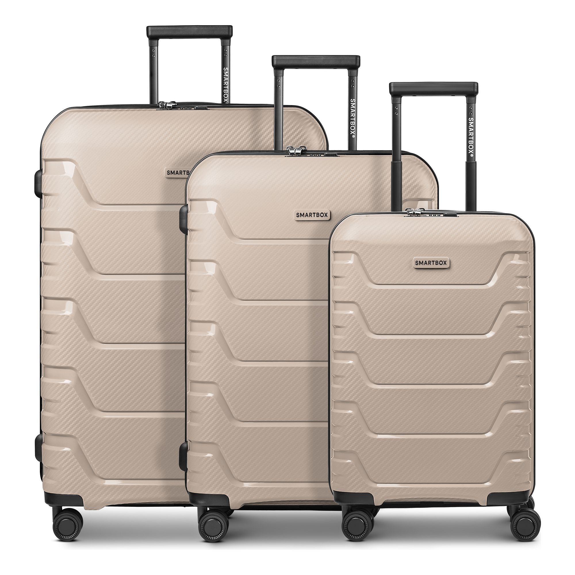 Smartbox Kofferset »Edition 01 4 Rollen Kofferset 3-teilig mit Dehnfalte«