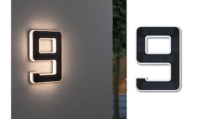 LED Außen-Wandleuchte »Solar Hausnummer«, 1 flammig-flammig, LED-Modul, Hausnummern...