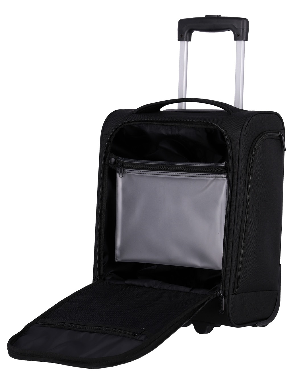travelite Weichgepäck-Trolley »CABIN Bordtrolley Underseat, 43 cm«, 2 Rollen, Handgepäck-Koffer Reisekoffer mit Aufsteckfunktion Bordgepäck