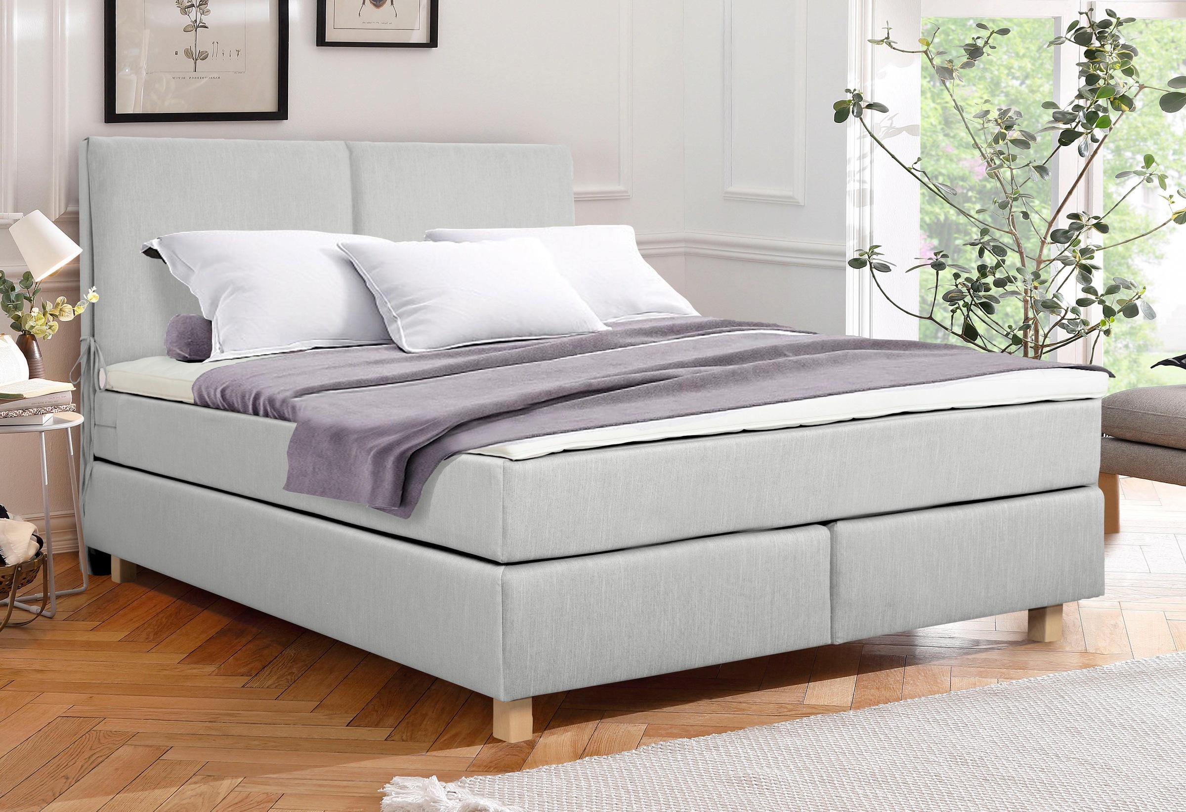 Home affaire Boxspringbett "Nele" inkl. Topper im schlichtem Design günstig online kaufen