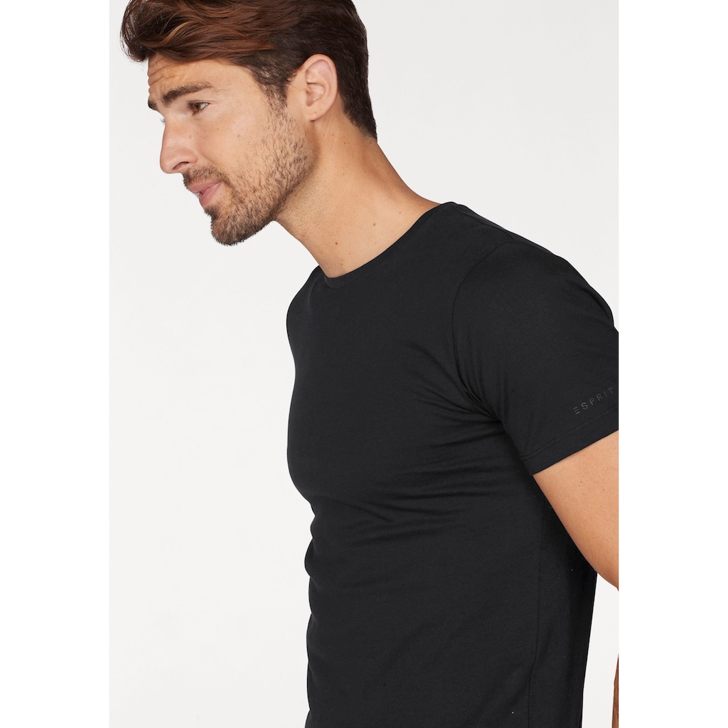 Esprit T-Shirt, in unifarben Optik