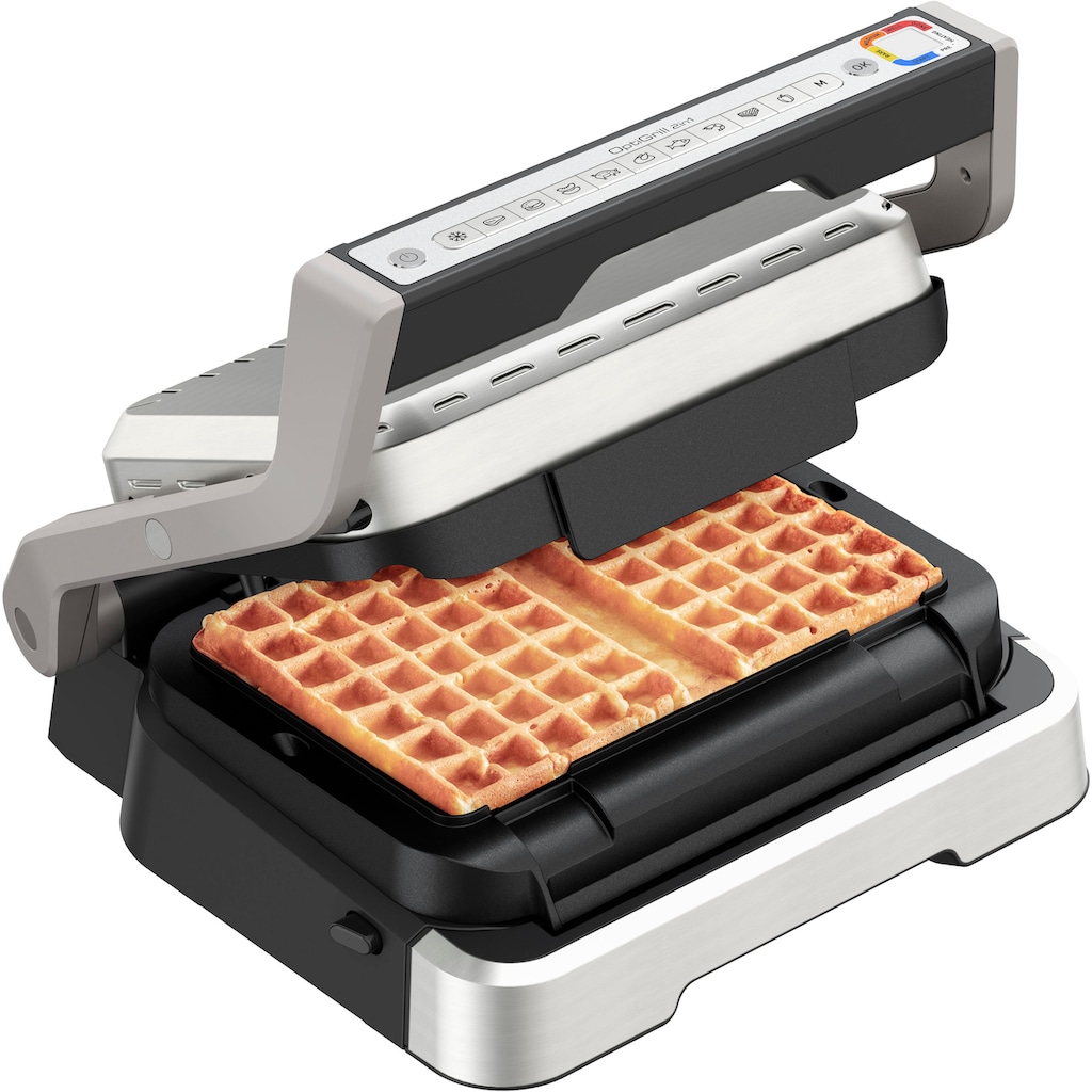 Tefal Waffelplatten »XA7308 OptiGrill«, Aluminium, (2 St.)