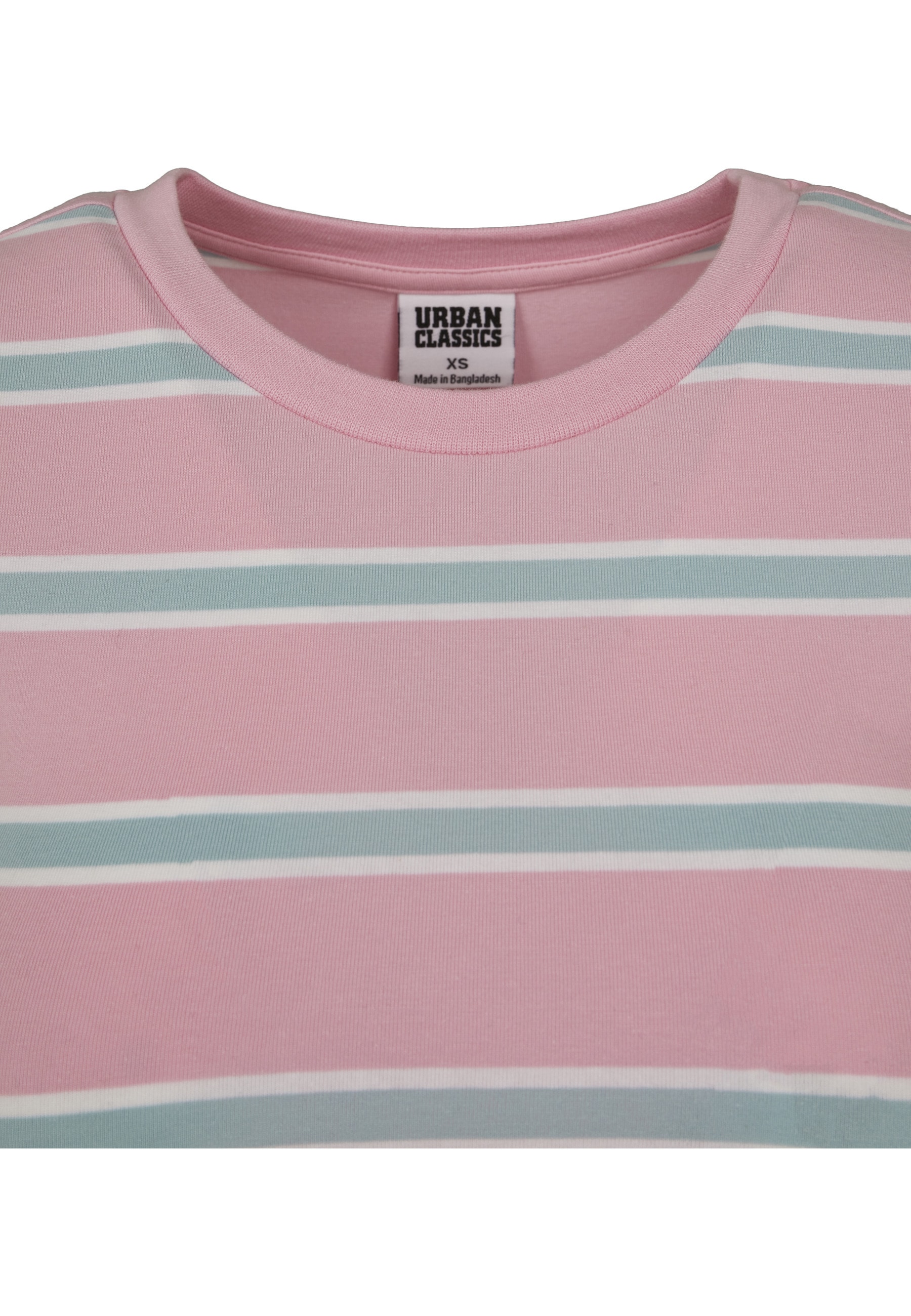 URBAN CLASSICS T-Shirt »Urban Classics Damen Ladies Stripe Cropped Tee« 1 Stk.