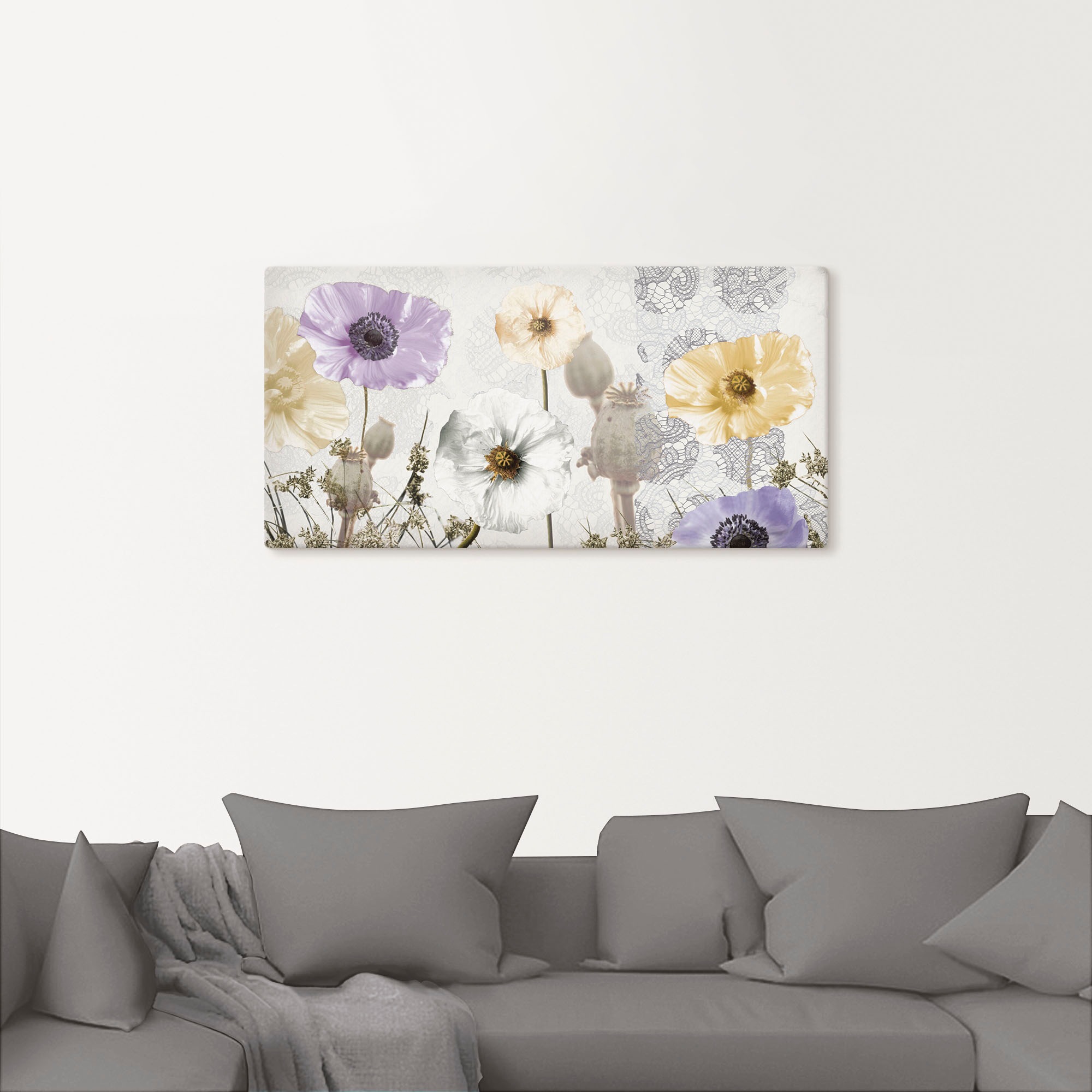 Thumbnail - Artland Wandbild "Glänzende Mohnblumen" Blumen 1 Stk. tlg. als Alubild, Outdoorbild, Leinwandbild, Wandaufkleber, versch...