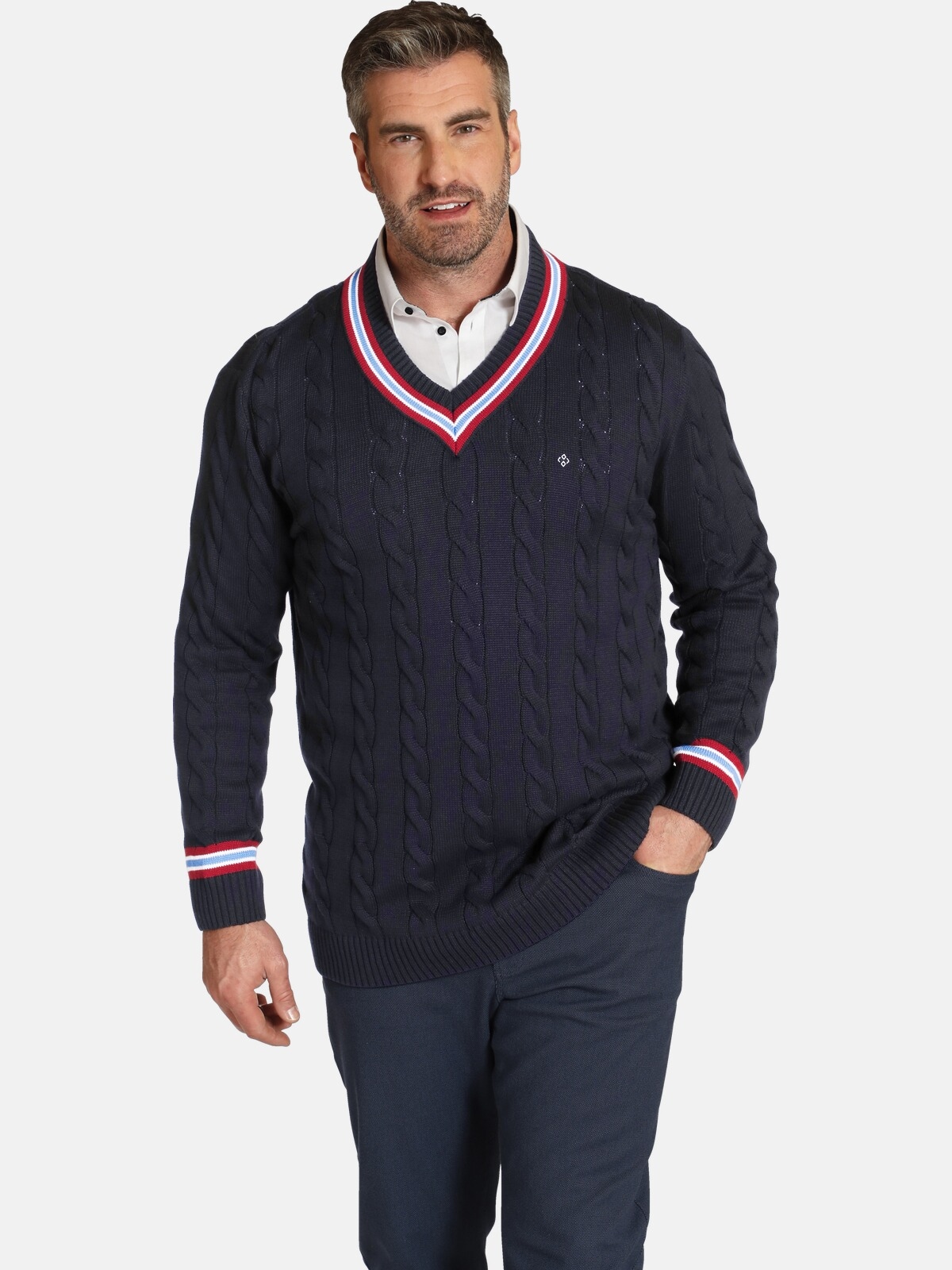 Charles Colby V-Ausschnitt-Pullover "Pullover DUKE RONALD"