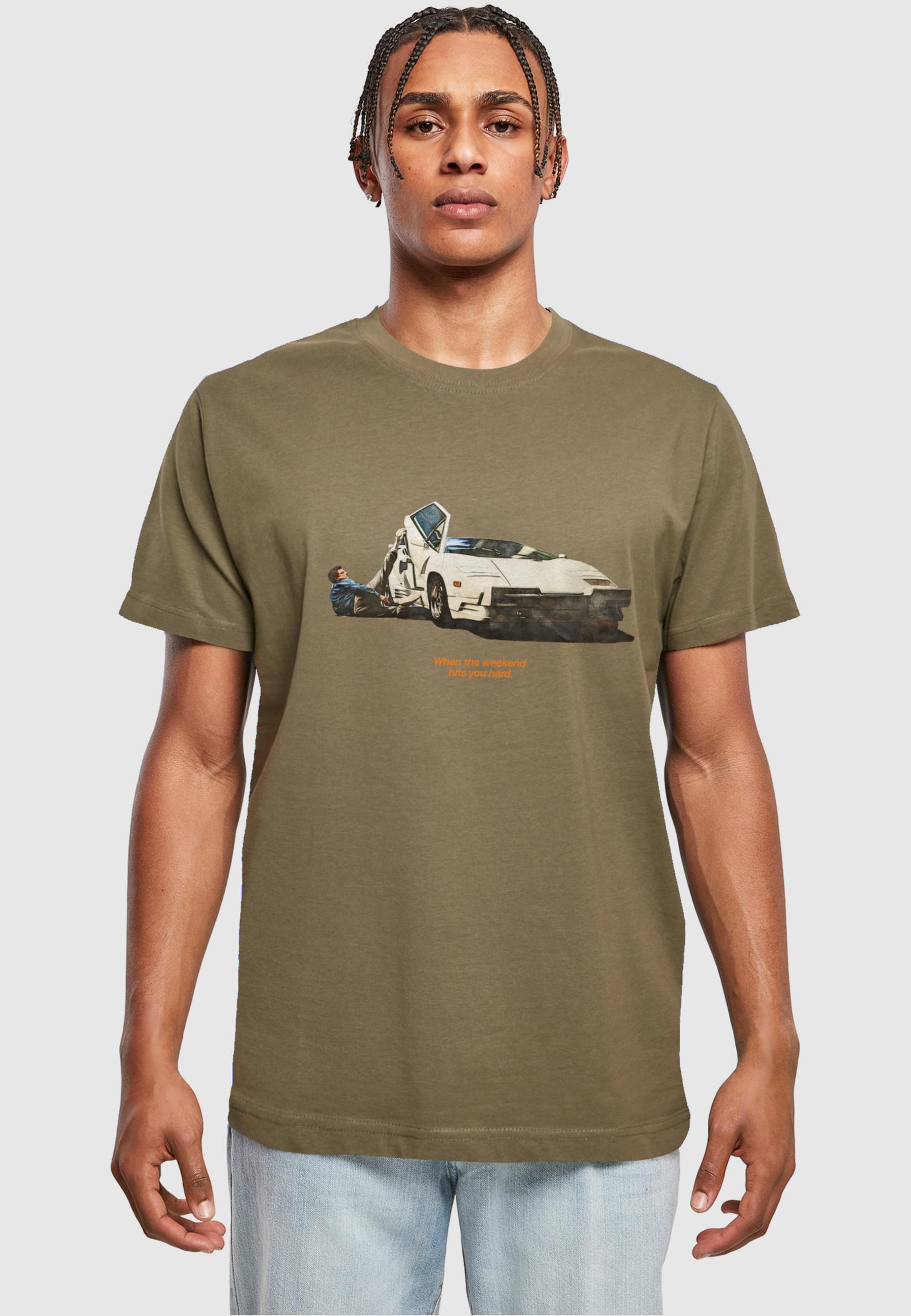Thumbnail - MisterTee T-Shirt "MisterTee Herren Weekend Wolf Tee", (1 tlg.)
