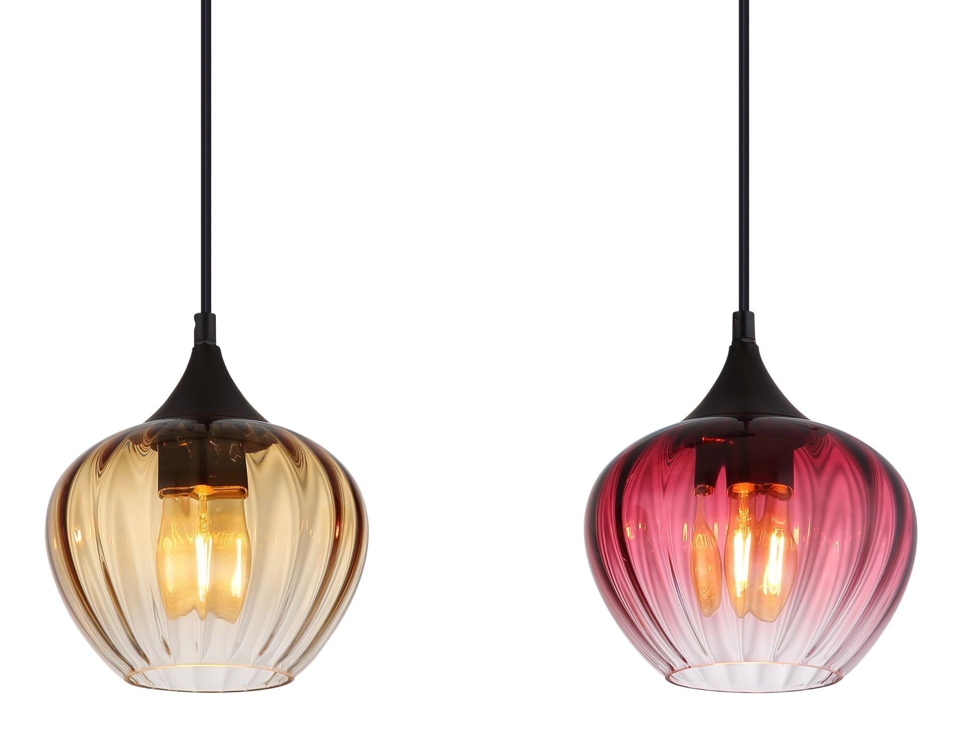 GLOBO LIGHTING Pendelleuchte »SANDER«, Leuchtmittel E27 | ohne Leuchtmittel, Gläser, Hängeleuchte, Wohnzimmer, Esstisch