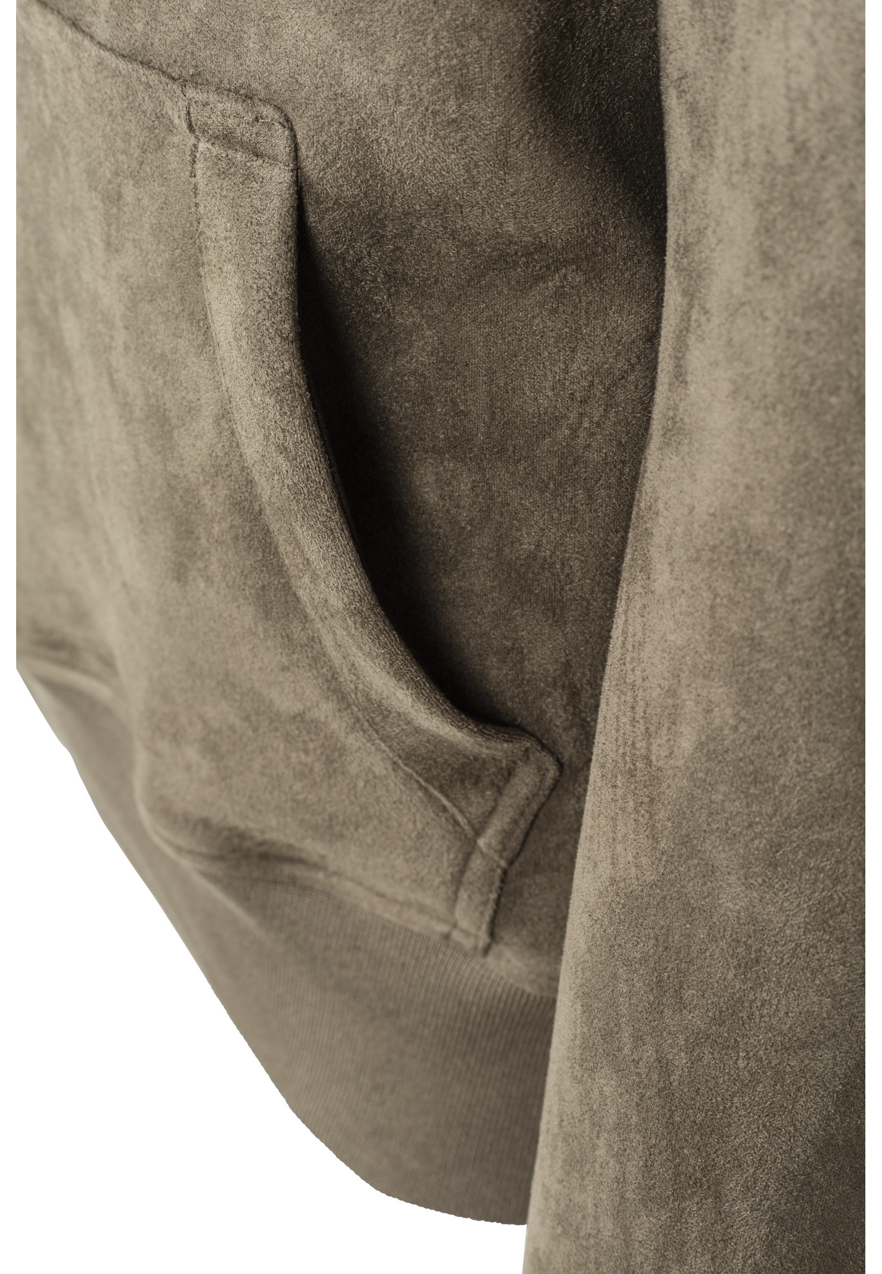 URBAN CLASSICS Sweatshirt »Urban Classics Herren Imitation Suede Hoody«, 1 Stk.
