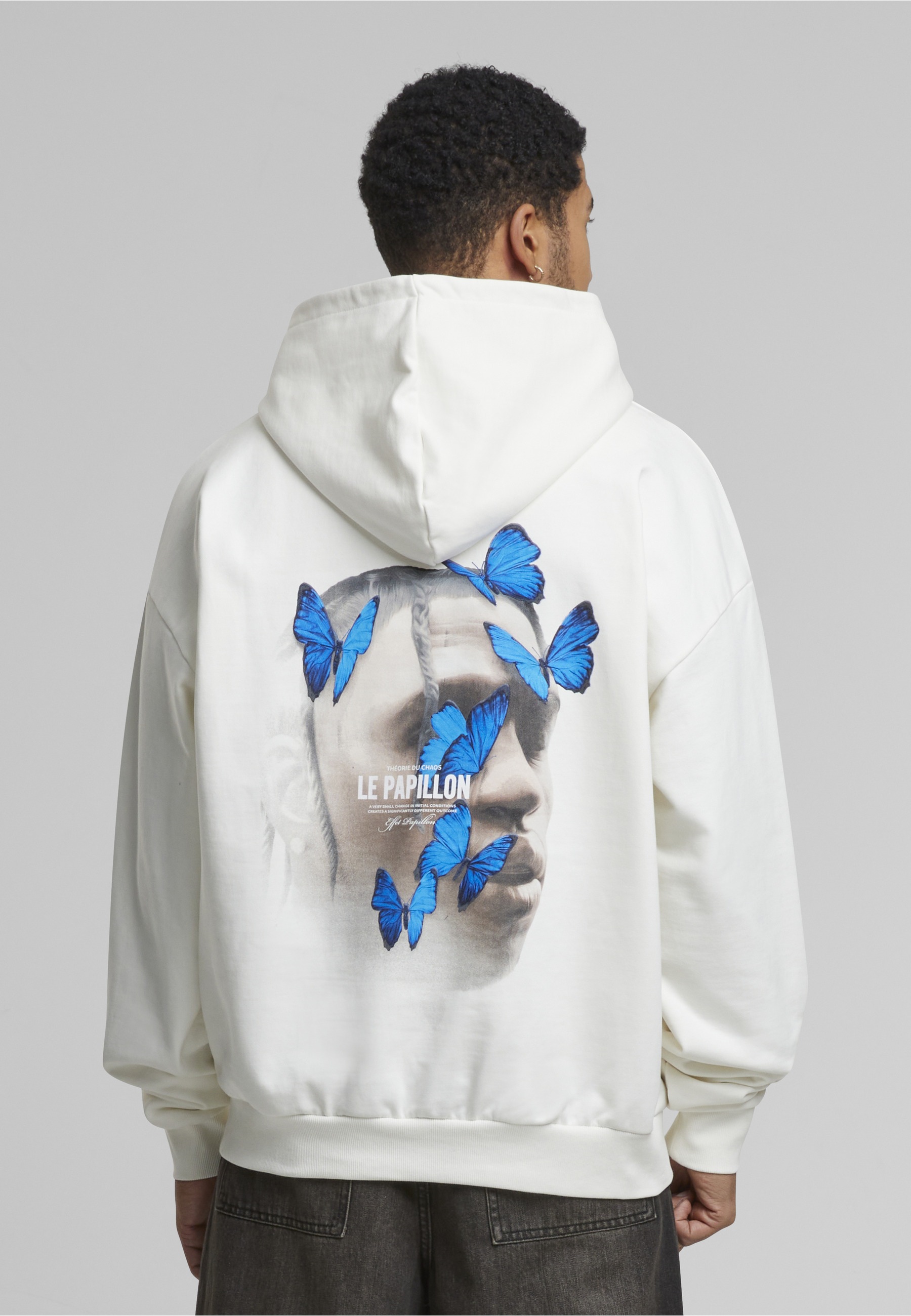 Mister Tee Le Papillon Hoodie Black Size S 3