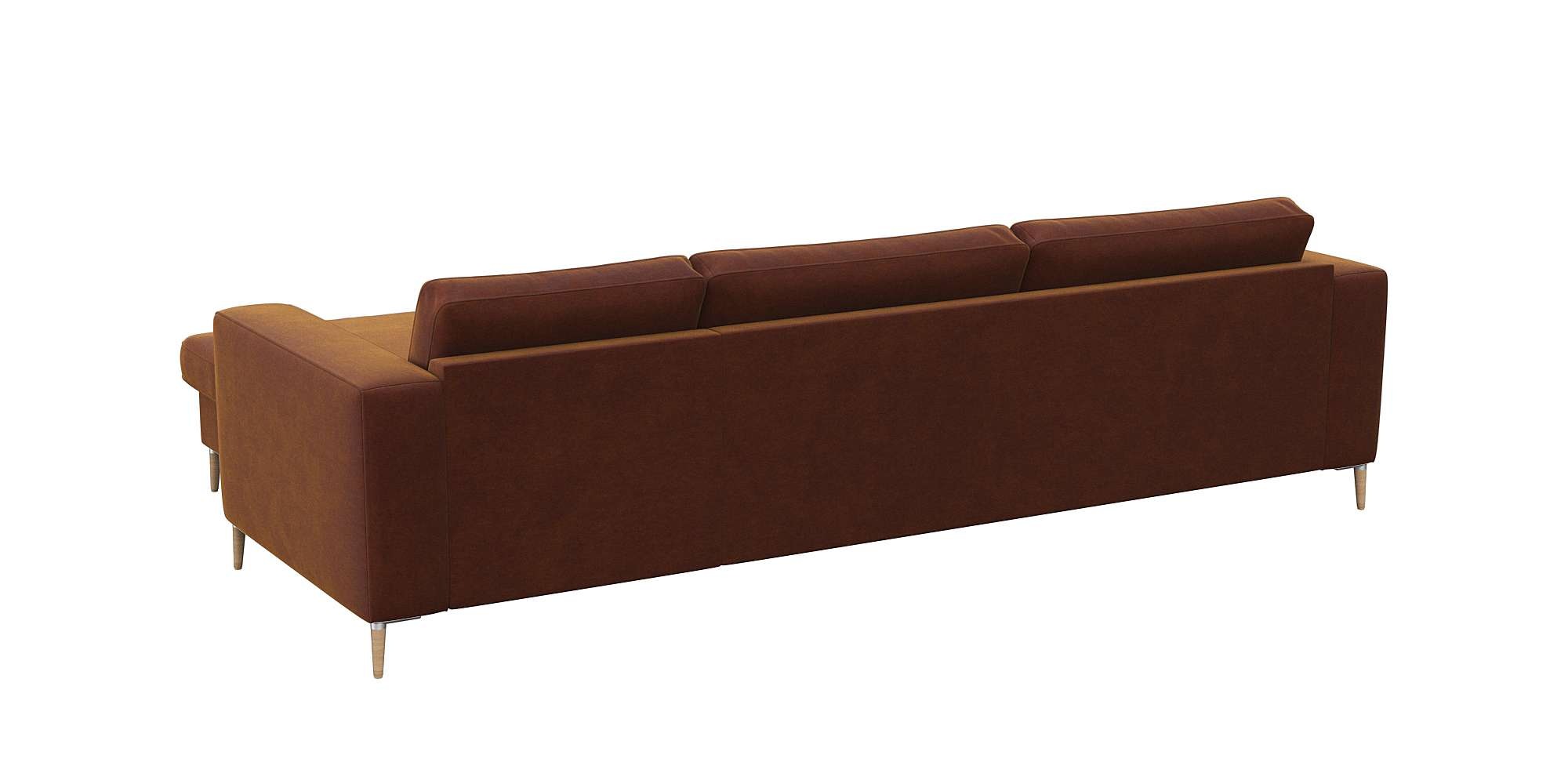 FLEXLUX Ecksofa »Fiore, super Sitzkomfort durch Kaltschaum im Sitz, L-Form« breite Armlehnen, Kaltschaum, Füße Alu+ Eiche