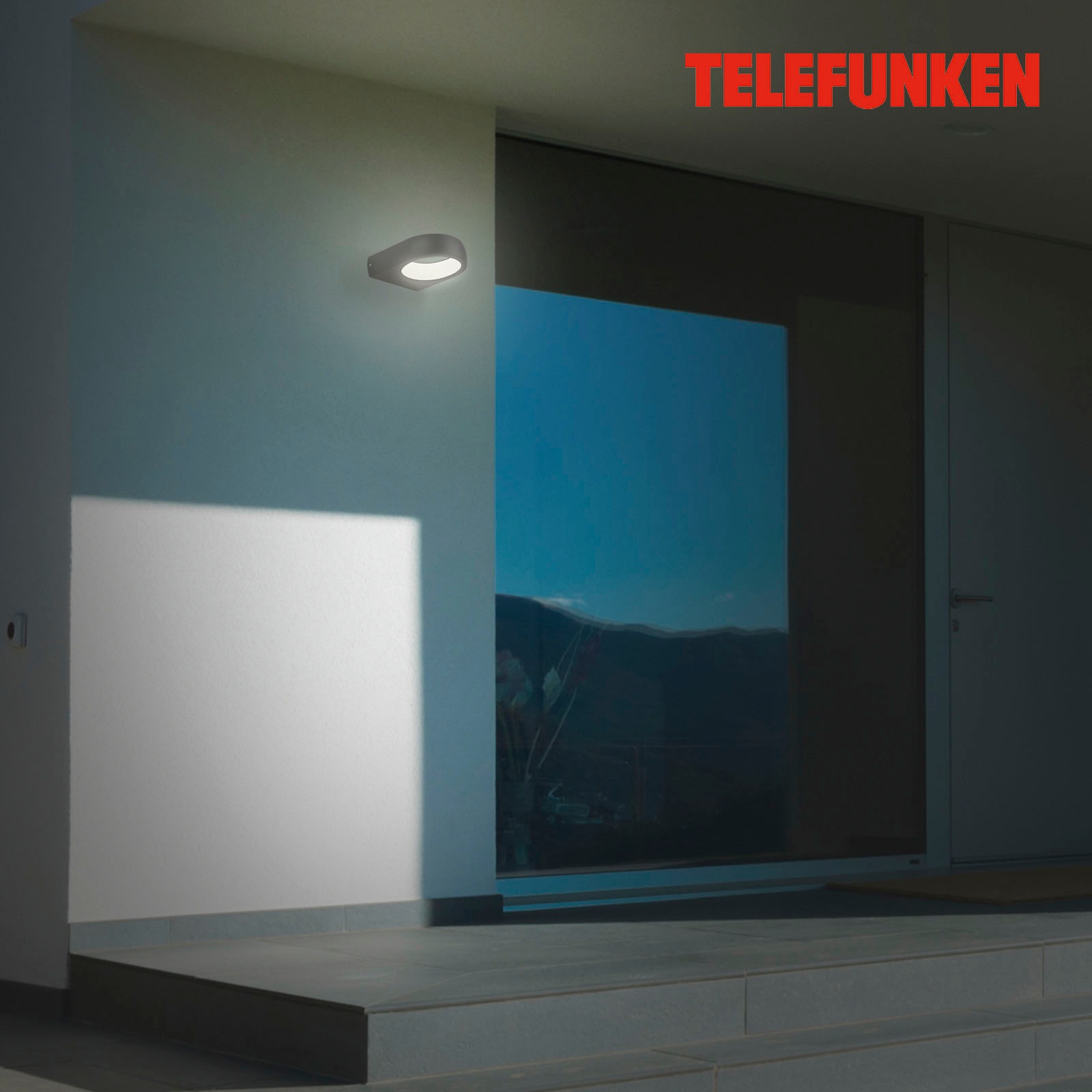 Telefunken LED Außen-Wandleuchte, LED-Modul fest verbaut, 7,5W