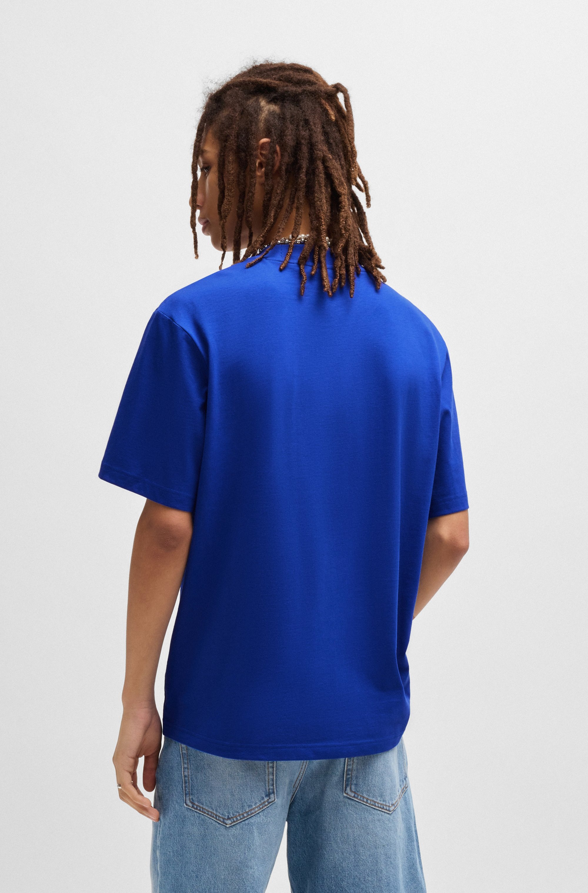 HUGO Blue T-Shirt »Nieros«, mit Logo-Patch