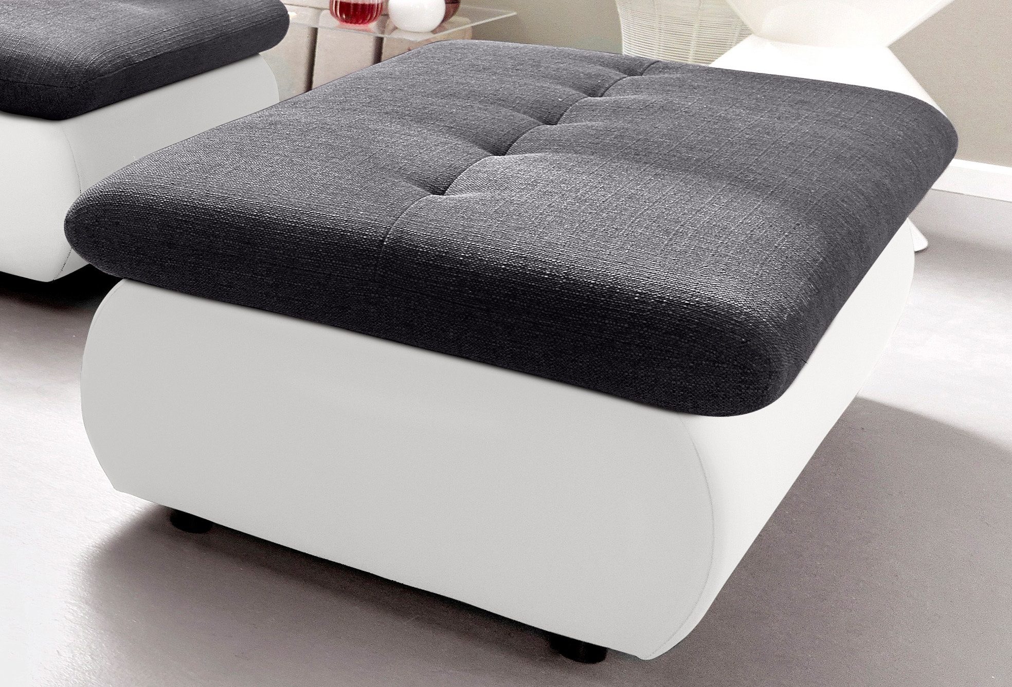 TRENDMANUFAKTUR Hocker, mit Stauraumfach