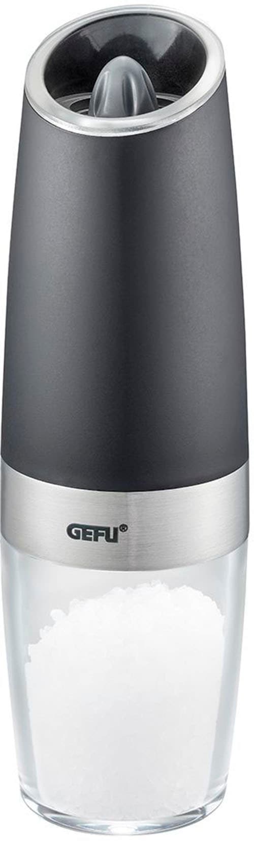 GEFU Salz-/Pfeffermühle »GIVA«, (1 St.), Kippsensor für automat. Mahlen, einstellbare Mahlstufen, LED-Anzeige
