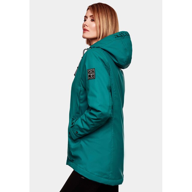 Navahoo Regenjacke »Lindraa«, mit Kapuze, stylische wasserdichte  Outdoorjacke mit Teddyfell bestellen | BAUR