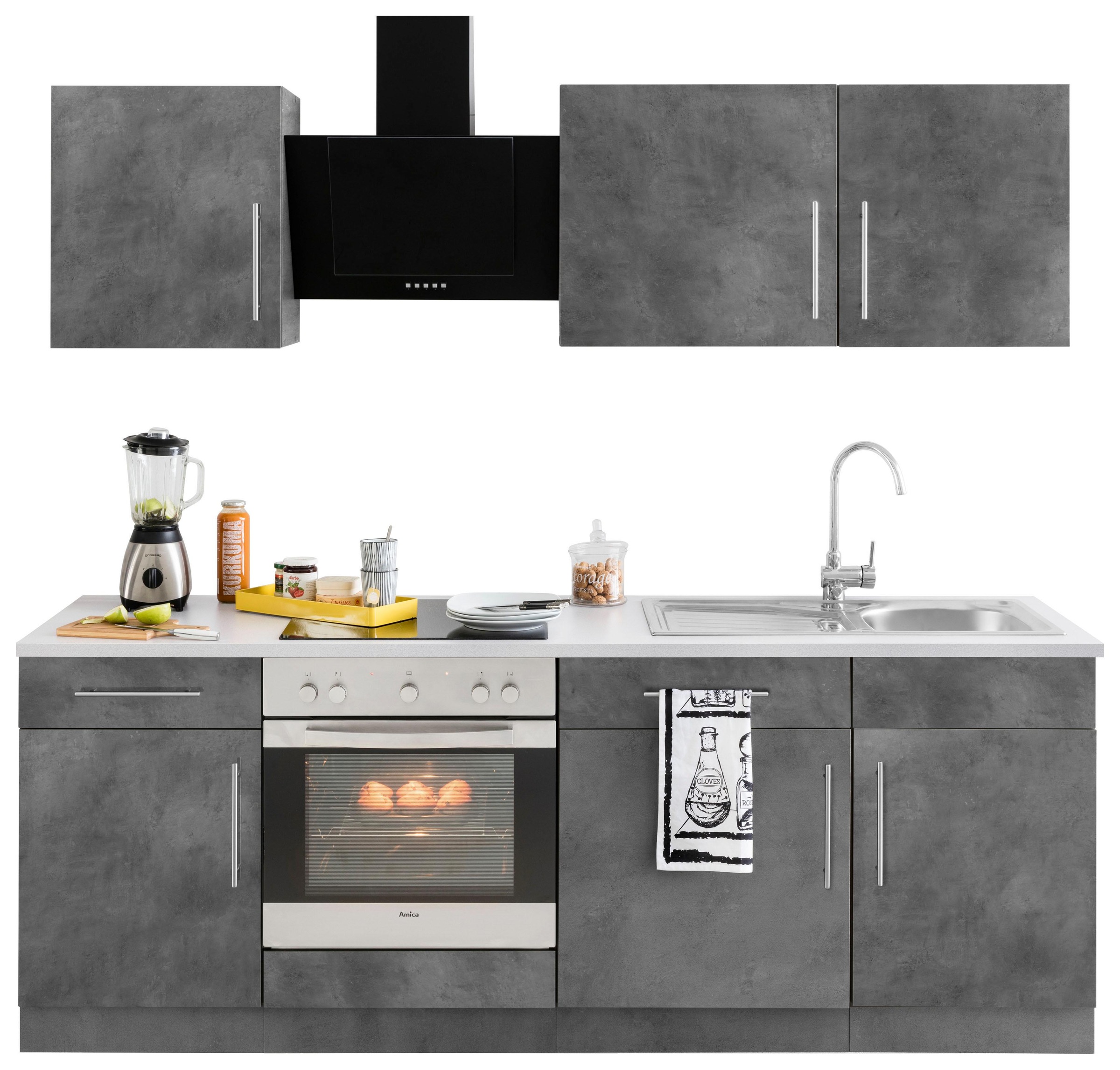 wiho Küchen Küchenzeile "Cali, TOPSELLER" ohne E-Geräte, Breite 220 cm günstig online kaufen