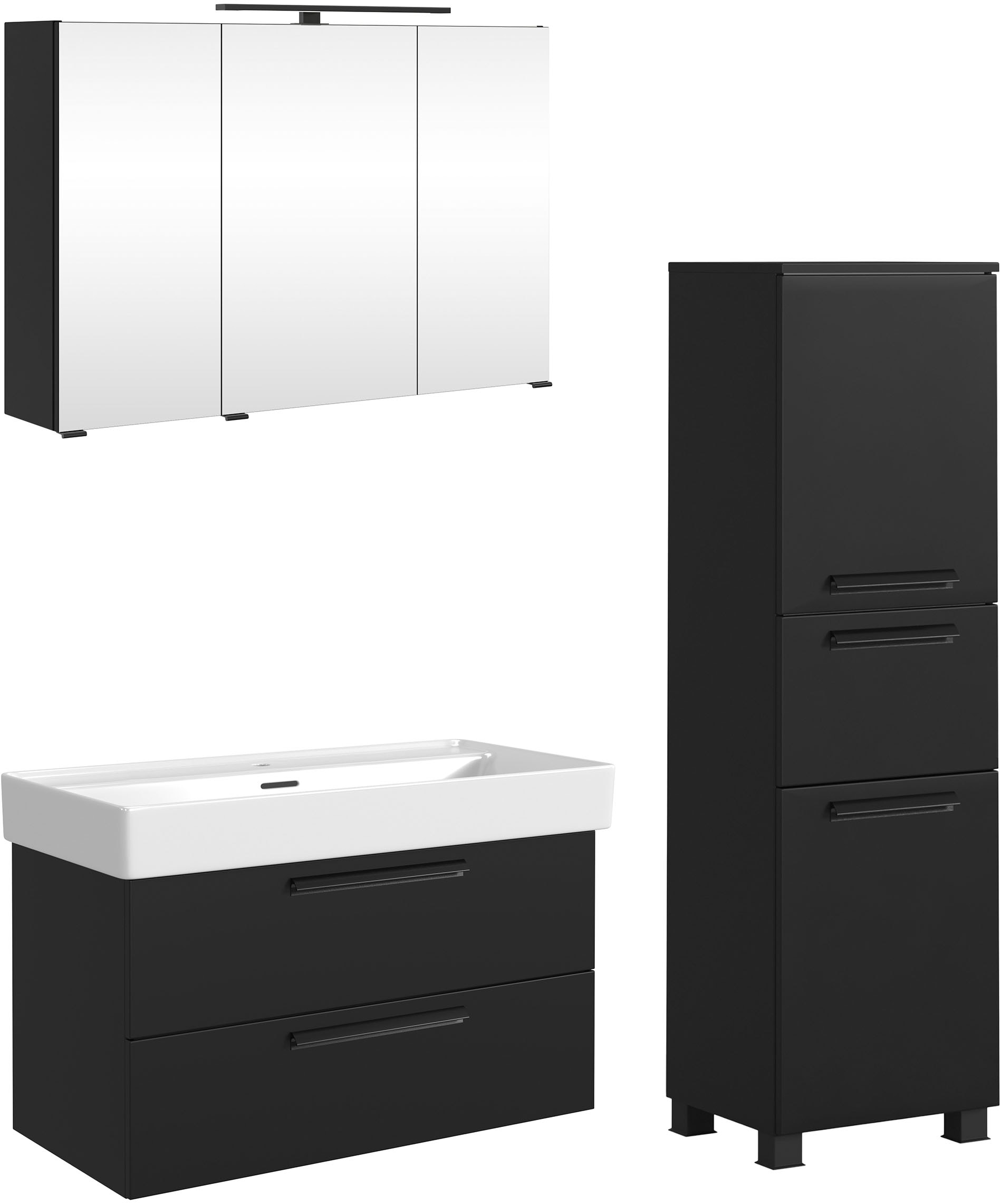 welltime Badmöbel-Set "SALVADA, 3tlg-Set, gedämpfte Scharniere, Softclose, günstig online kaufen